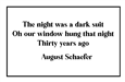 August Schaefer Haiku