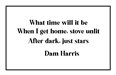 Dam Harris Haiku