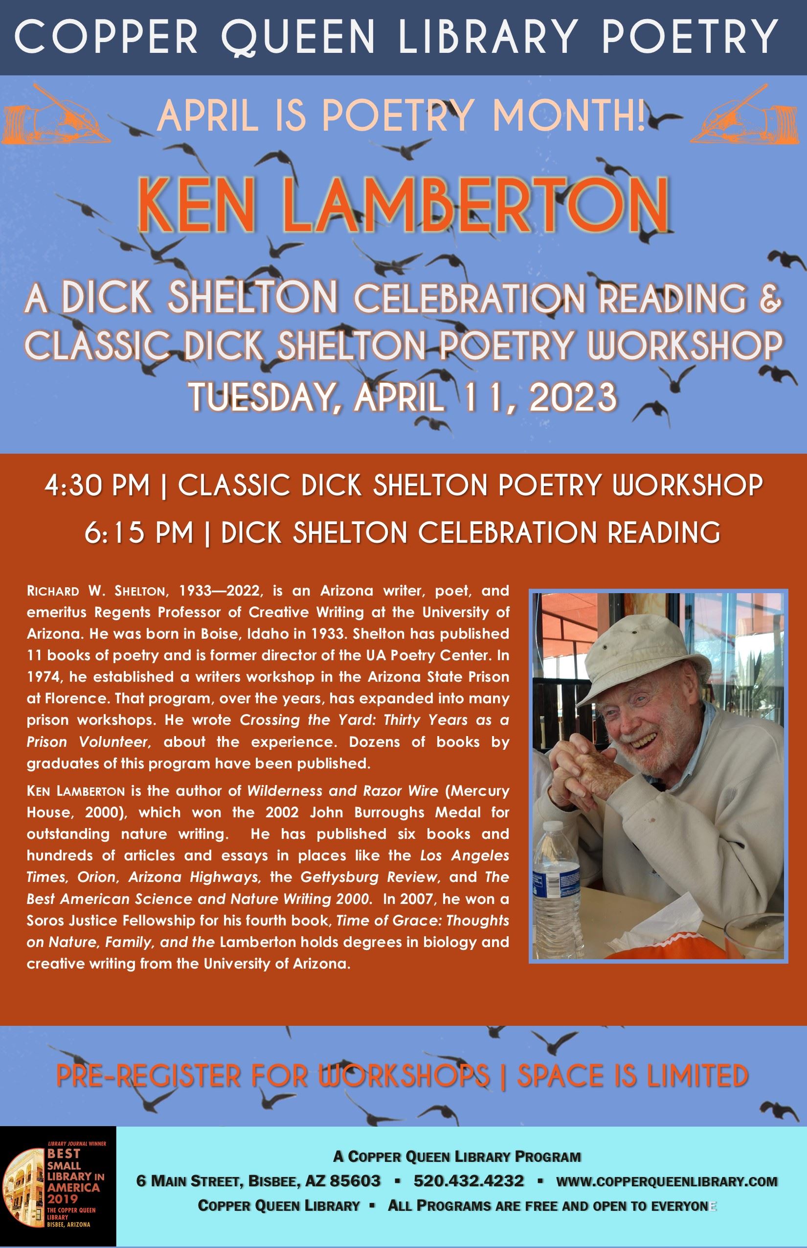 CQL POETRY KEN LAMBERTON DICK SHELTON 4.11.2023