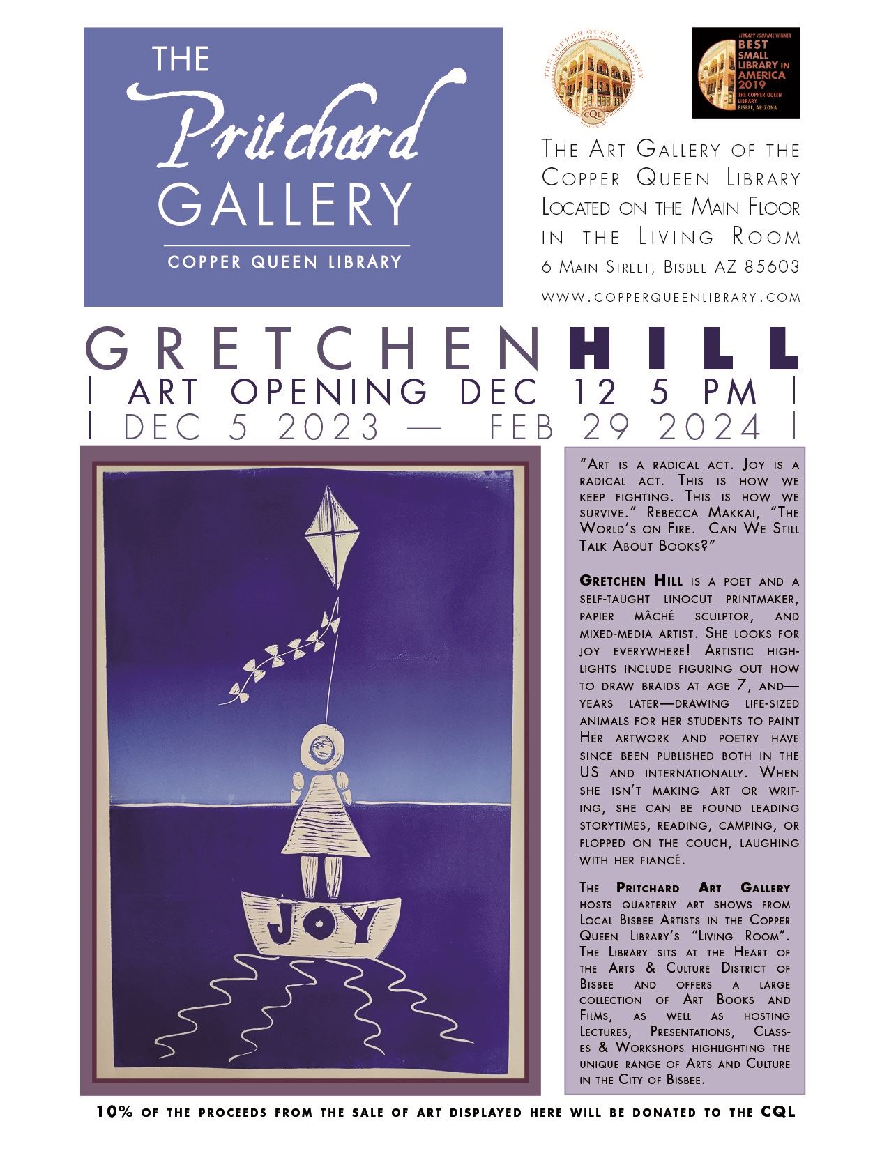 PRITCHARD GALLERY GRETCHEN HILL DEC 2023