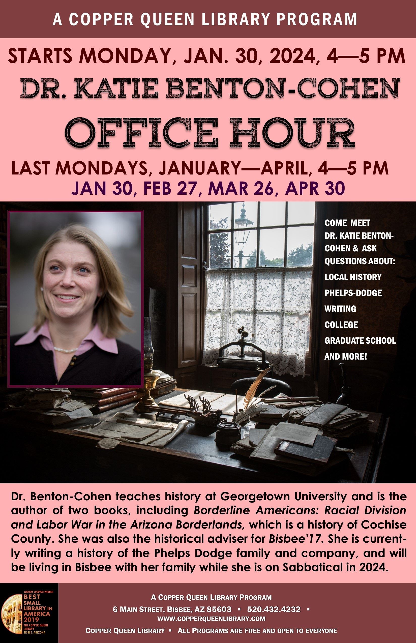 CQL KATIE BENTON COHEN OFFICE HOUR JAN-APRIL 2024