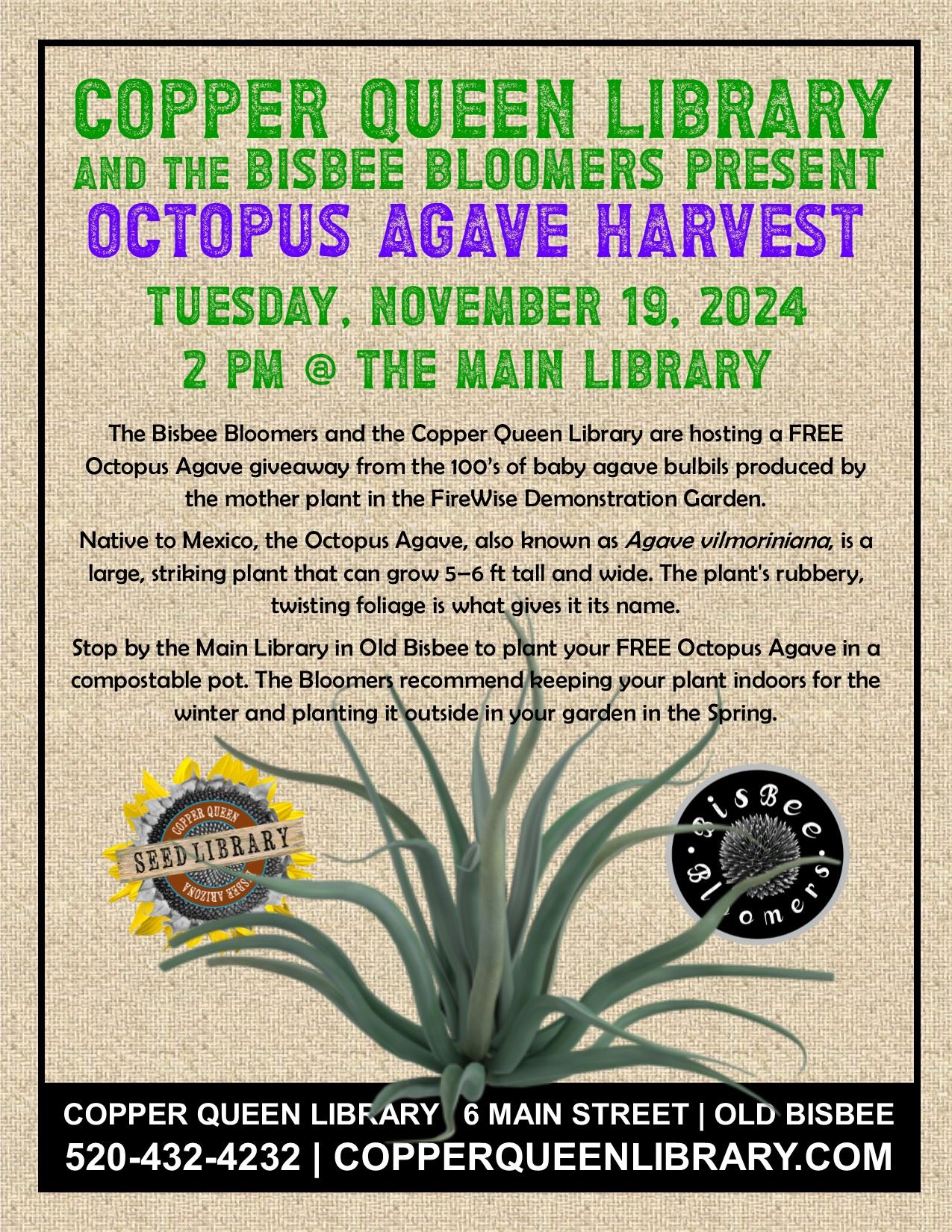 Octopus Agave Poster 2024