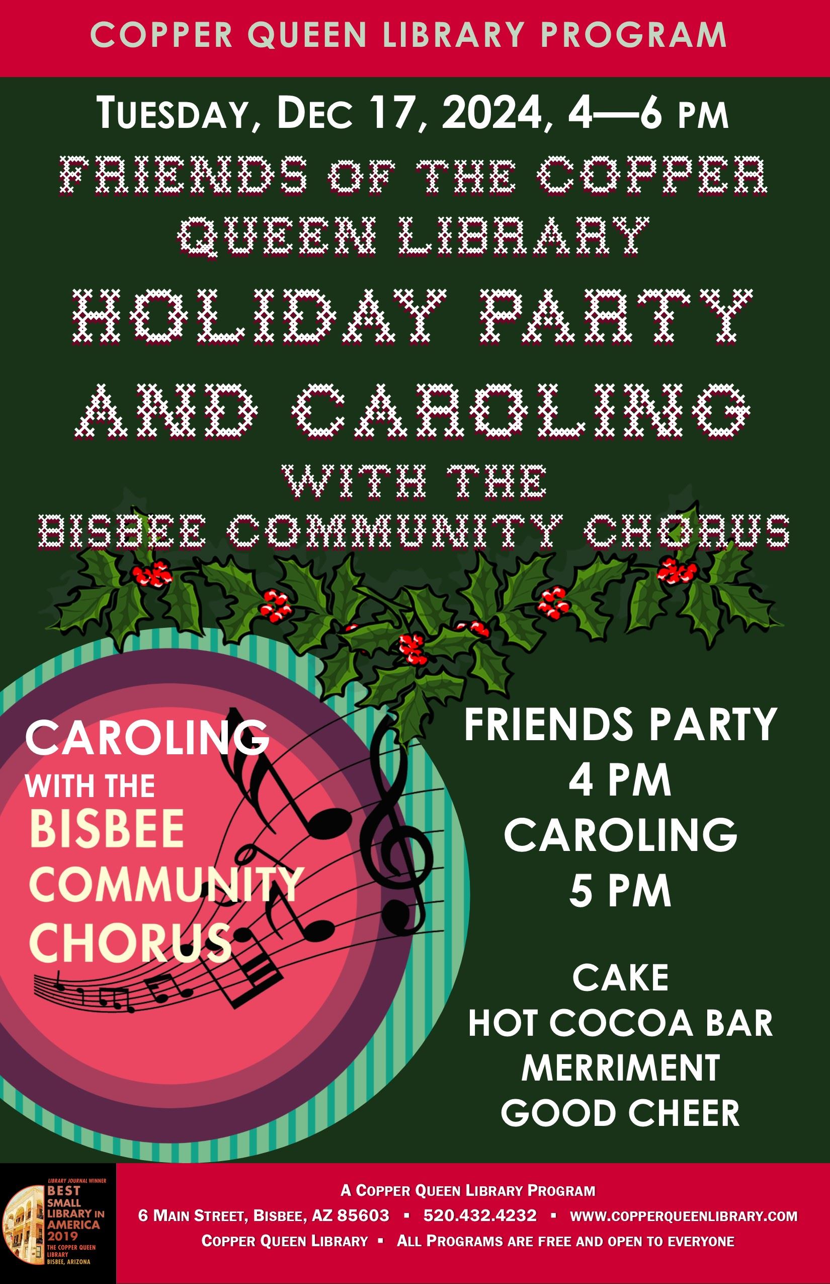 CQL FRIENDS PARTY BISBEE COMMUNITY CHORUS 12.17.2024