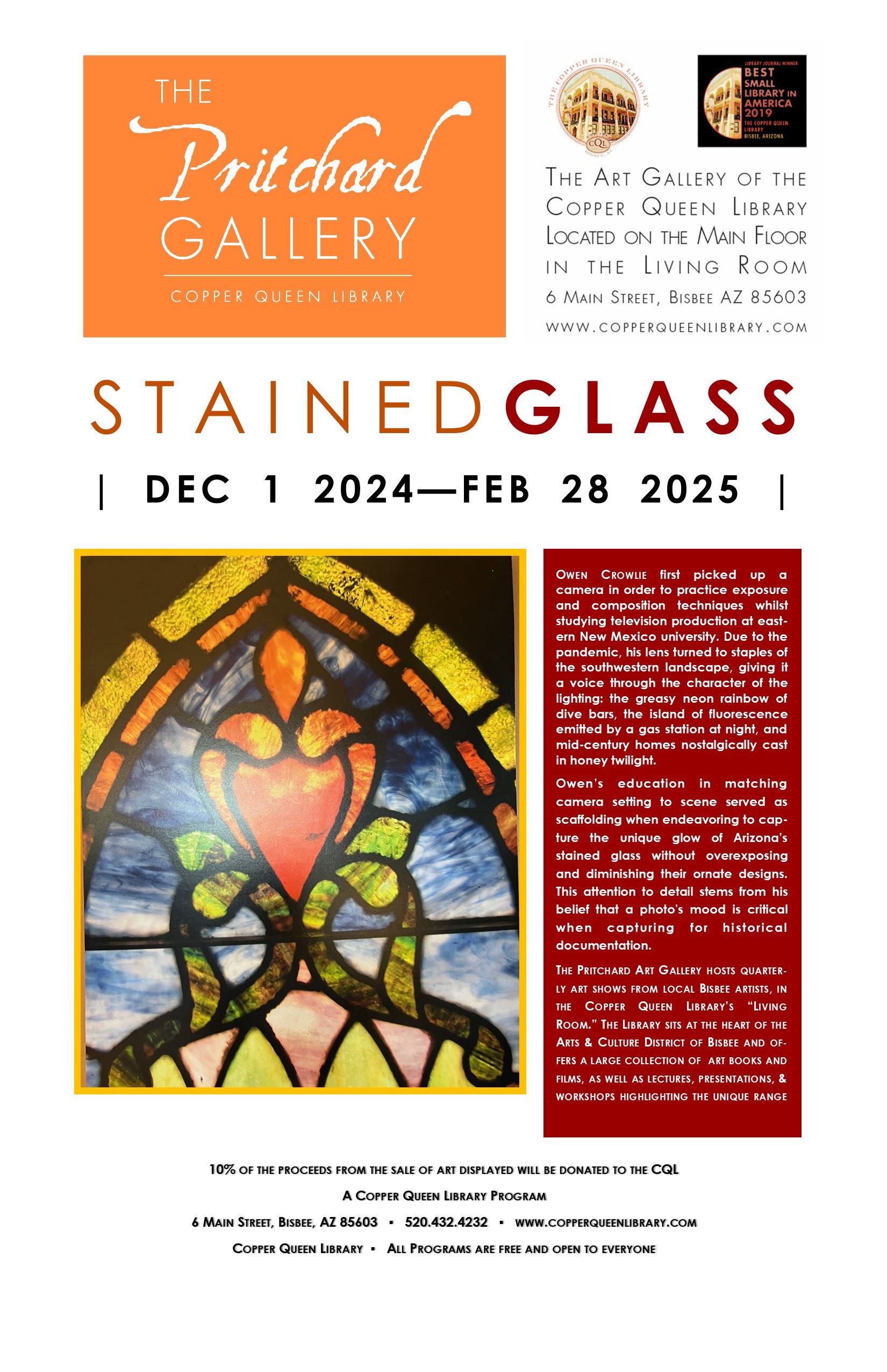 CQL PRITCHARD GALLERY STAINED GLASS CROWLIE DECEMBER 2024