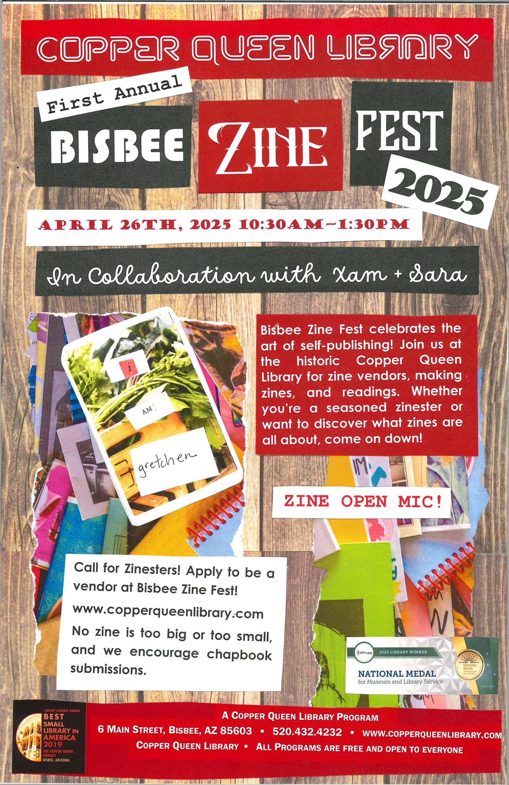 CQL BISBEE ZINE FEST 4.26.2025