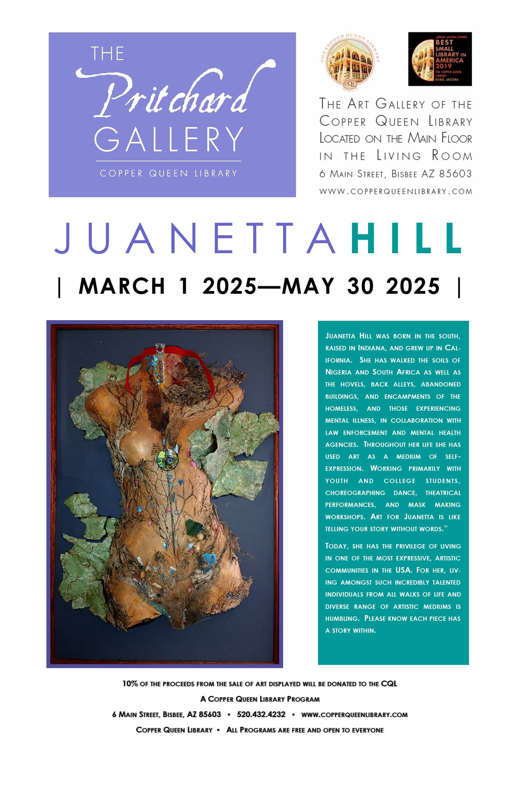 CQL PRITCHARD GALLERY JUANETTA HILL MARCH 2025