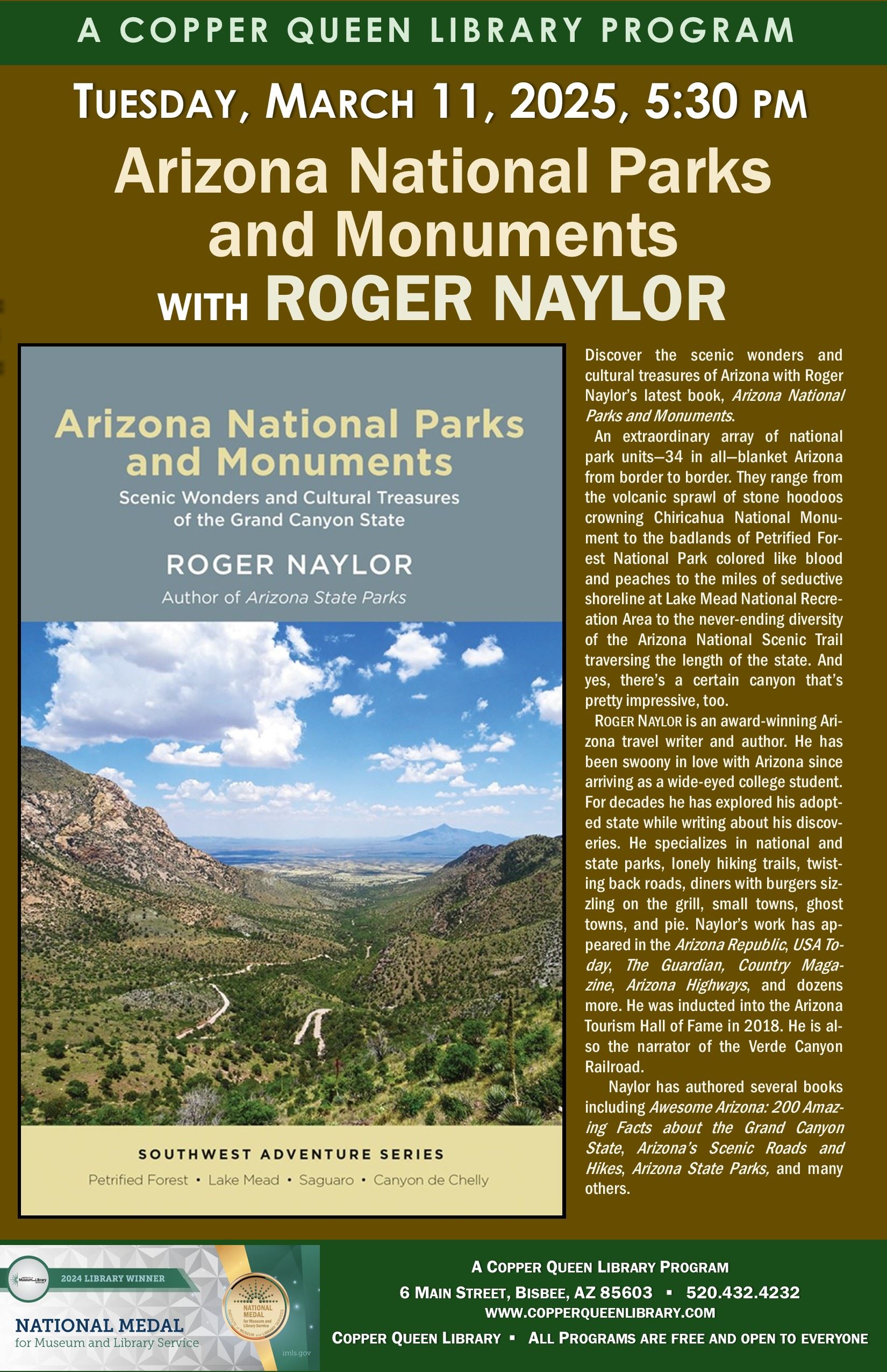 CQL ROGER NAYLOR AZ PARKS AND MONUMENTS 3.11.2025