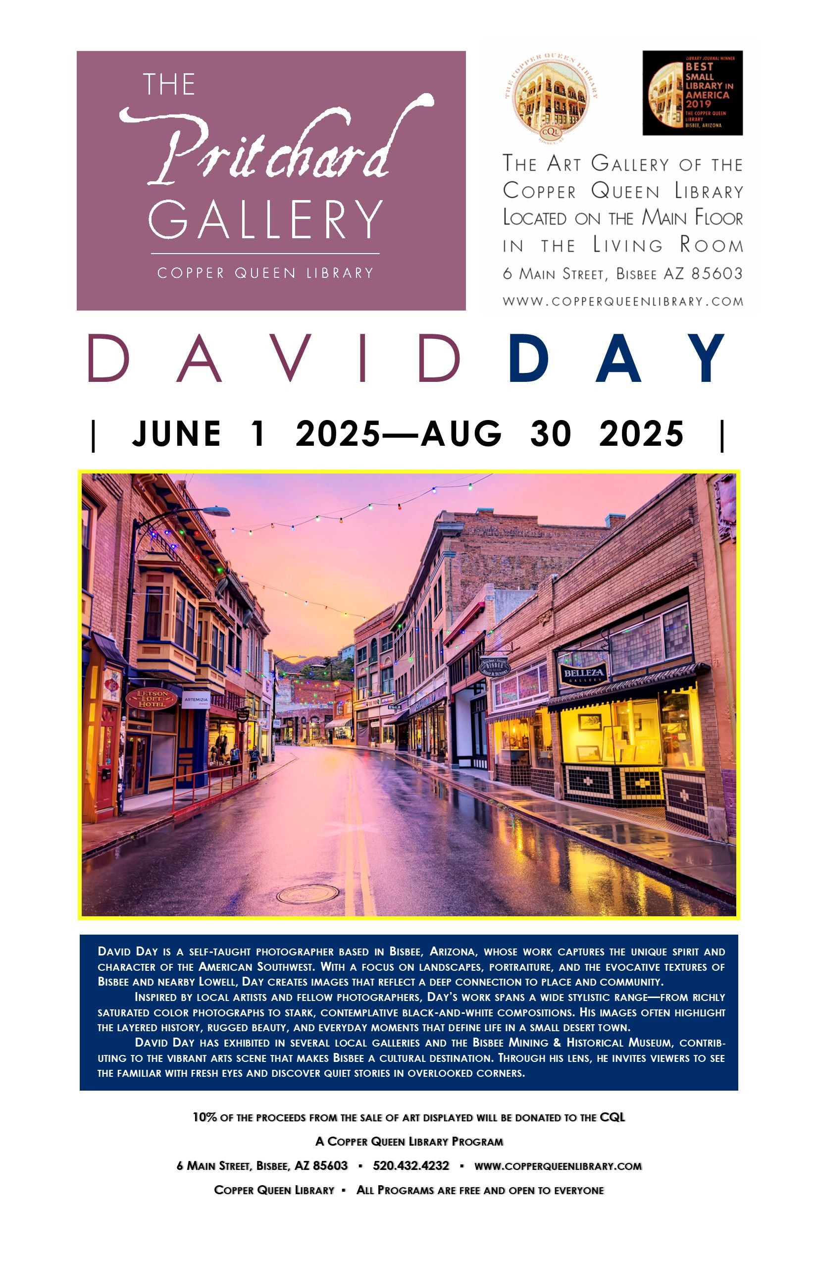 CQL PRITCHARD GALLERY DAVID DAY JUNE 2025