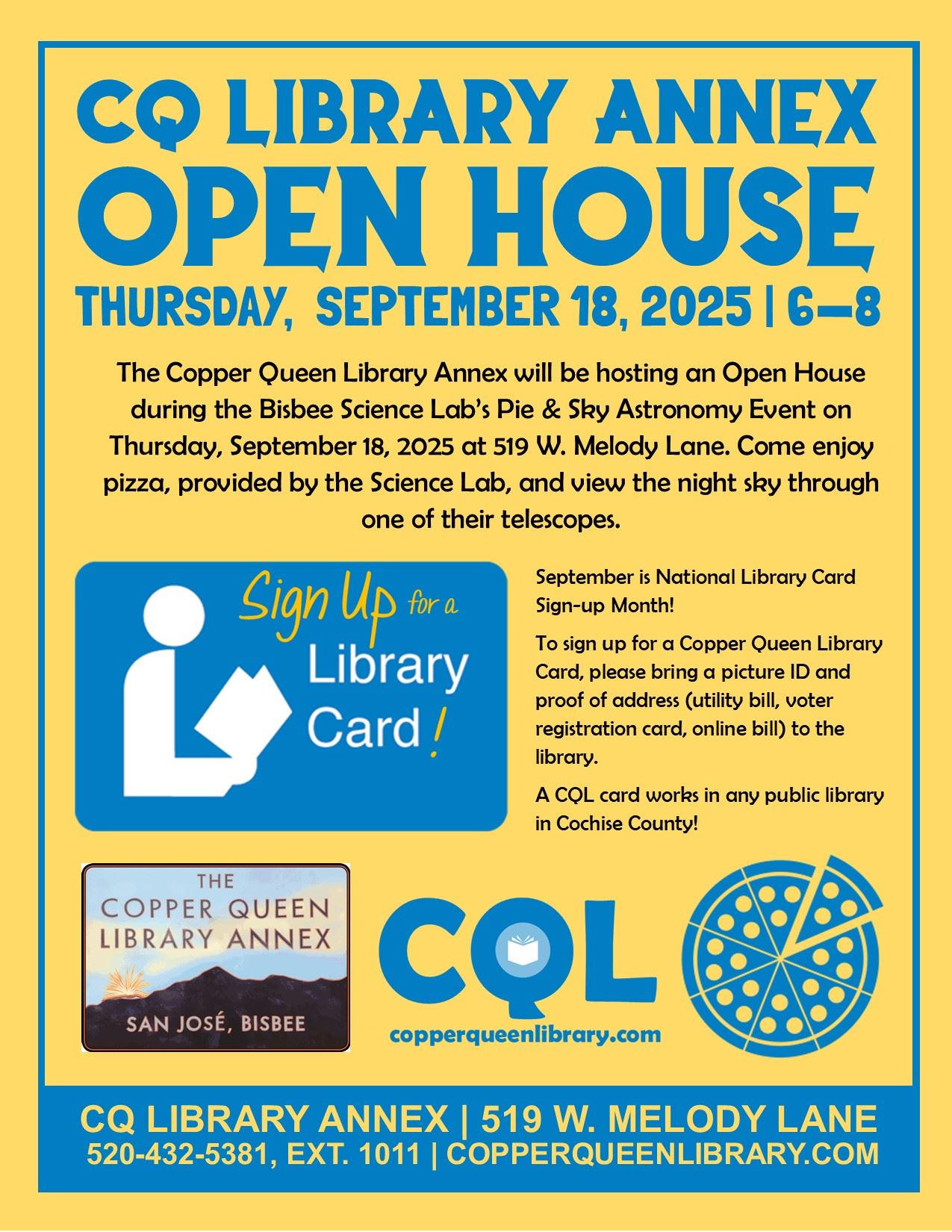 Annex Open House Poster September 2025