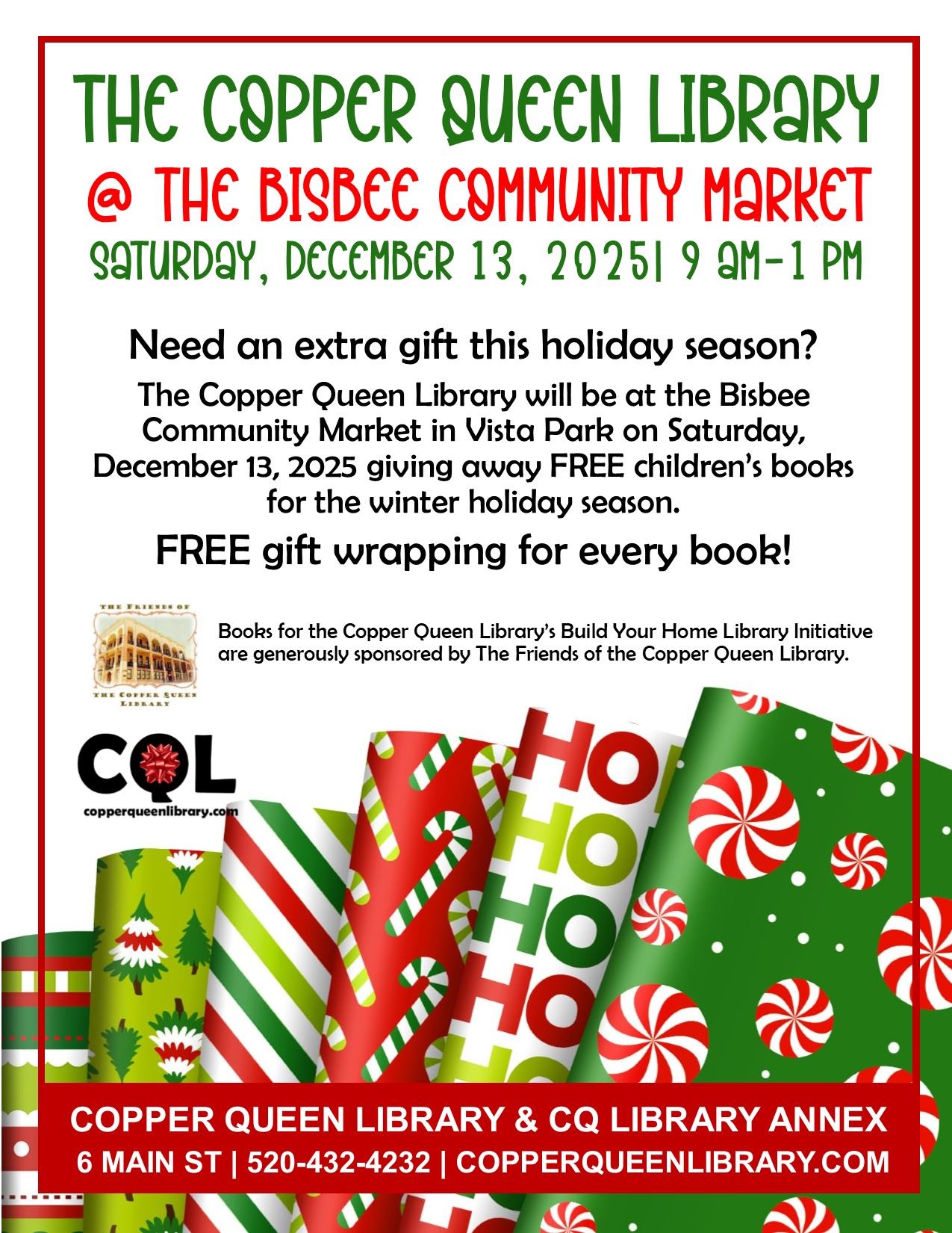 Bisbee Saturday Market Gift Wrap Poster 2025