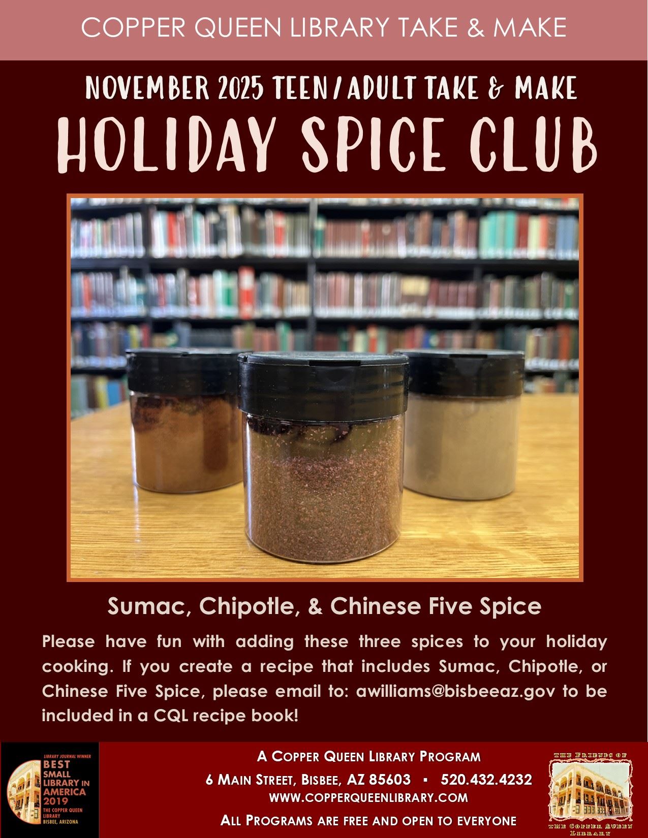 CQL TEEN ADULT SPICE CLUB NOV 2025