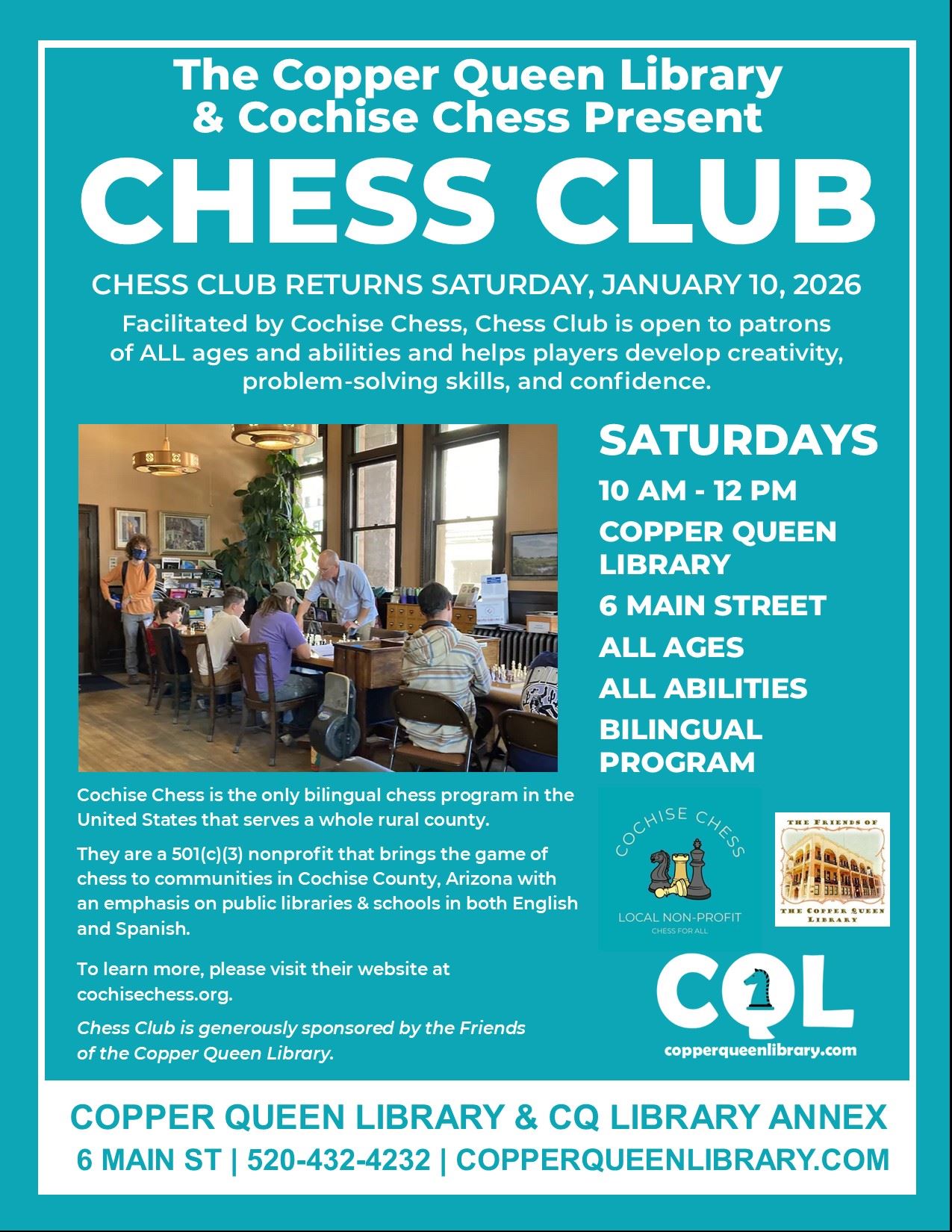 Chess Club Poster Winter 2026