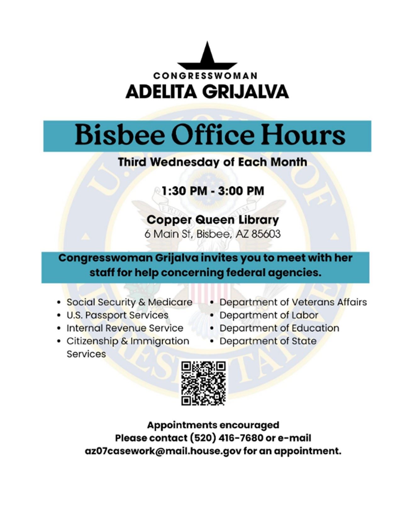 Grijalva Office Hour Poster 2026