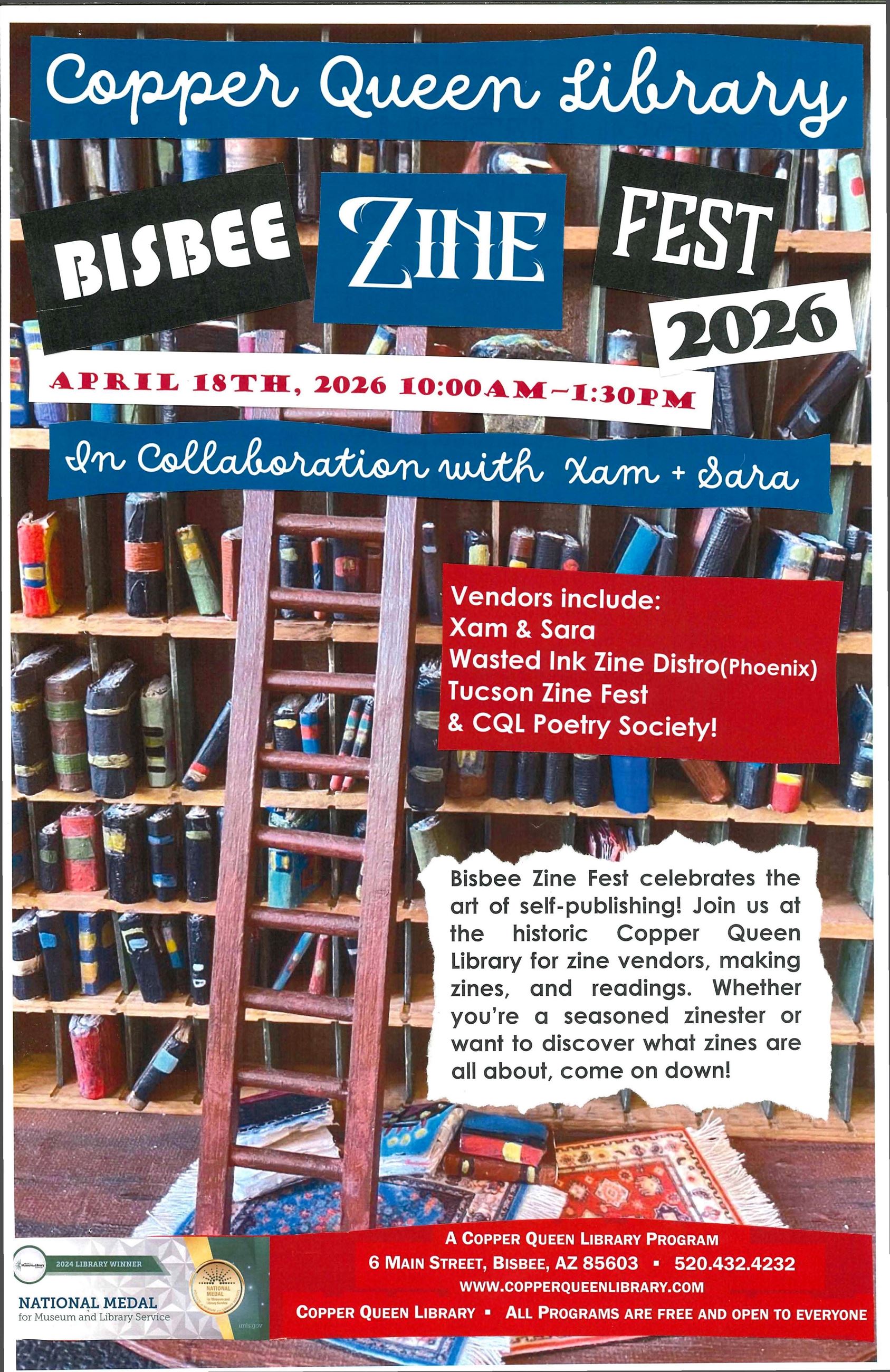 CQL BISBEE ZINE FEST 2026 POSTER