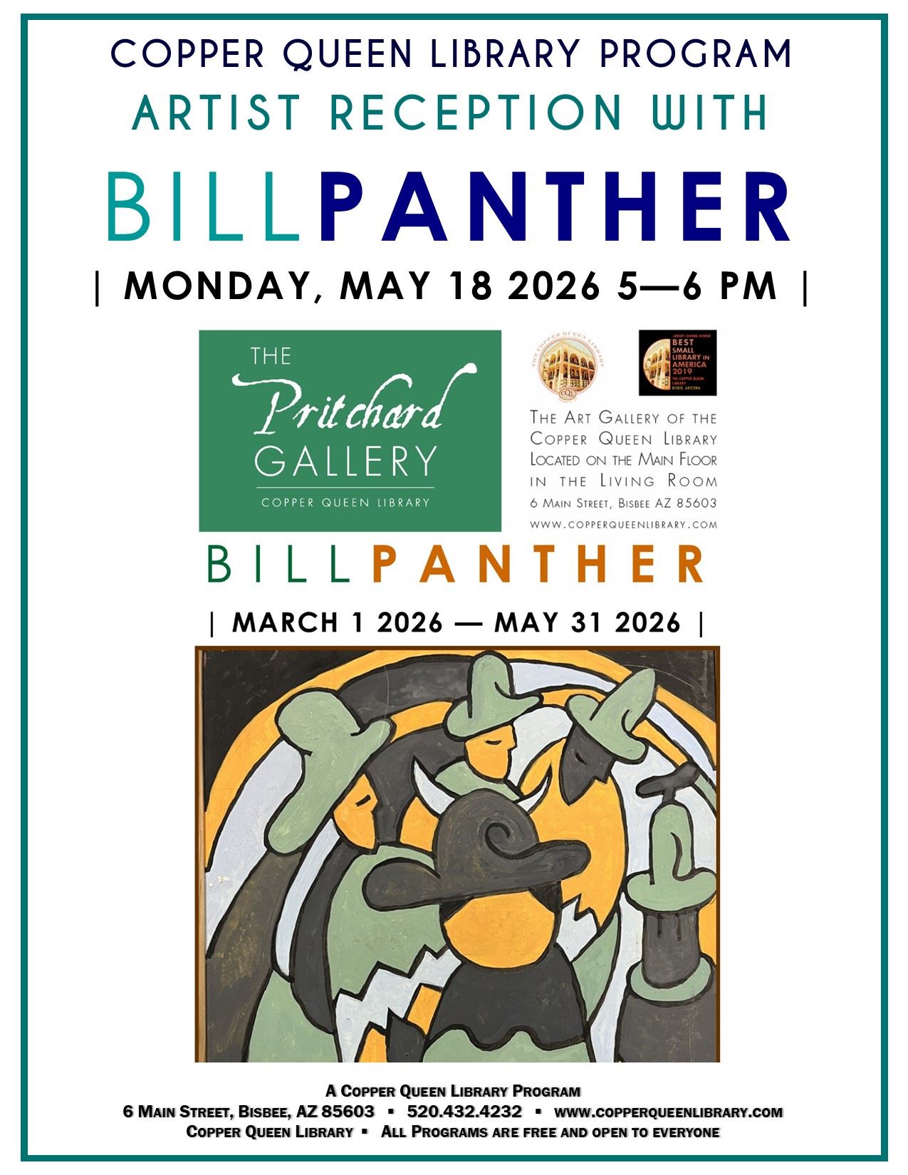 CQL PRITCHARD BILL PANTHER ARTIST RECEPTION 5.18.2026