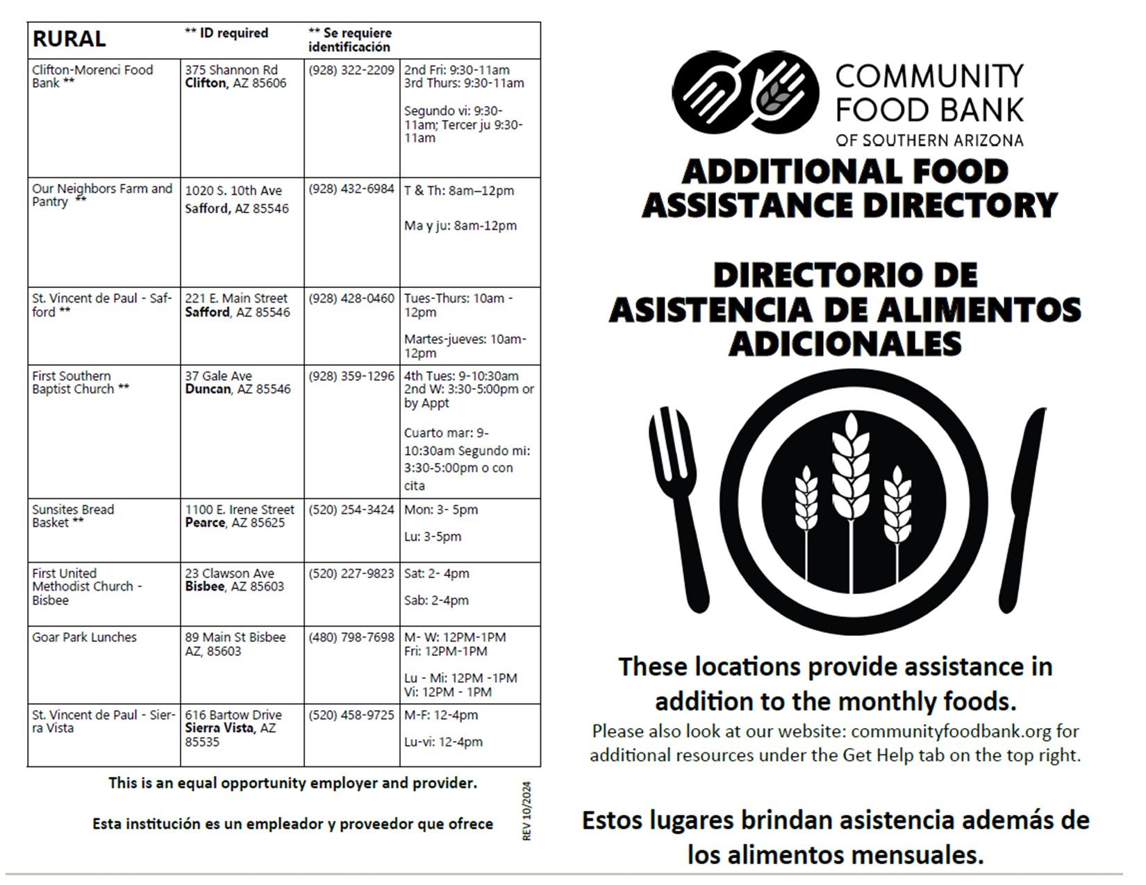 Food Bank Info Poster 2026