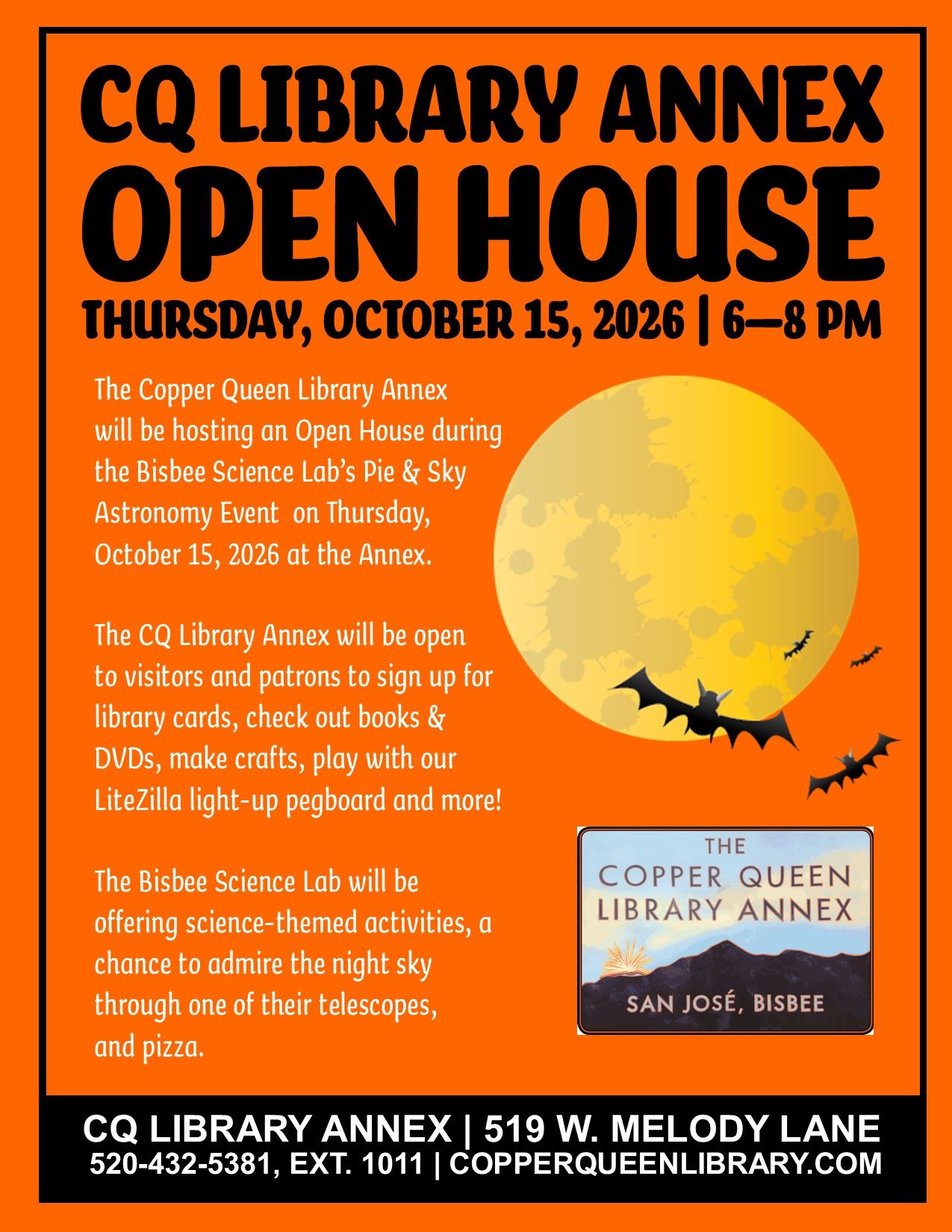 Annex Open House Poster October 2026