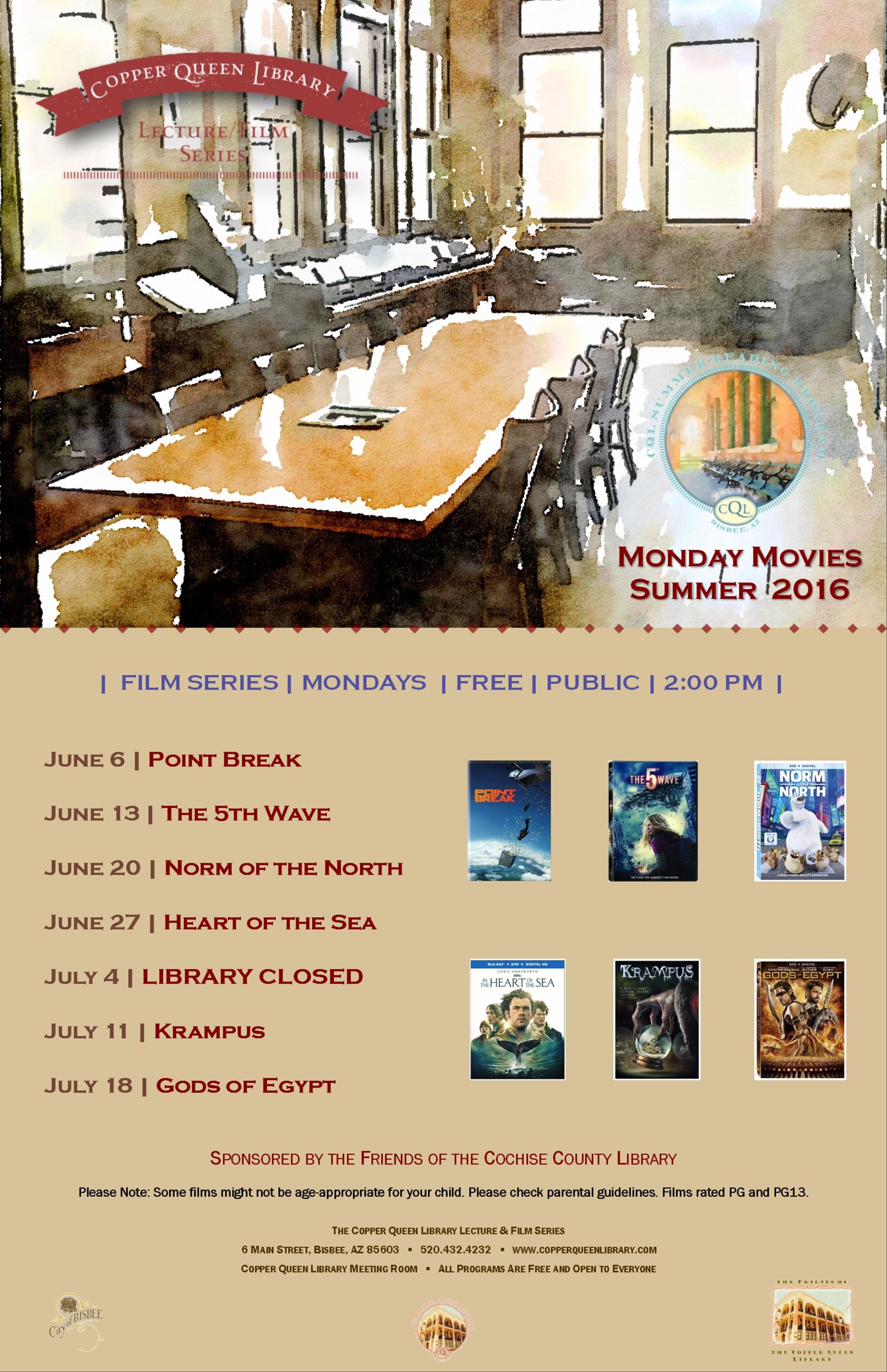 Summer Movie Schedule