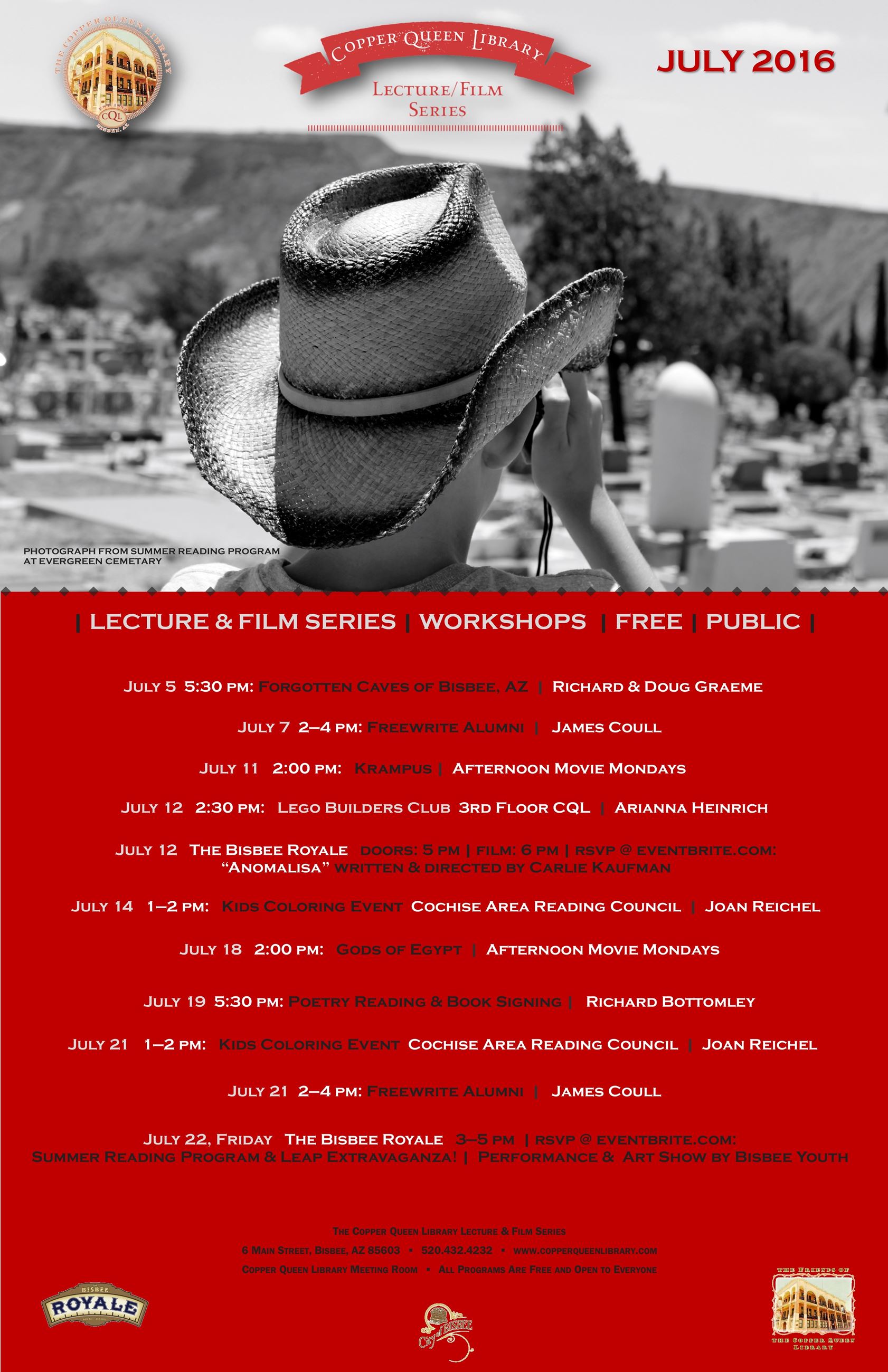 JULY 2016 MONTHLY SCHEDULE