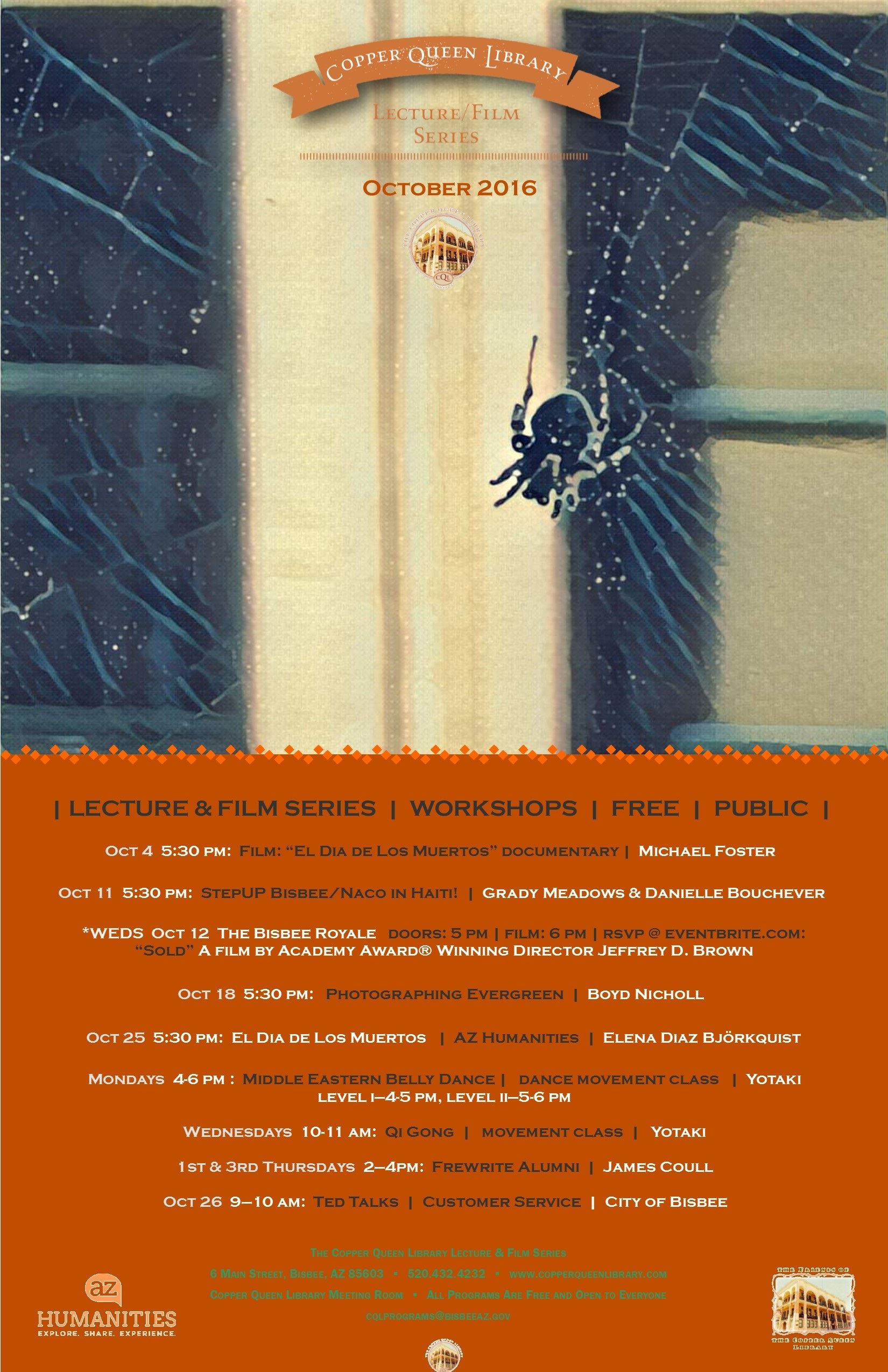 OCTOBER 2016 MONTHLY SCHEDULE