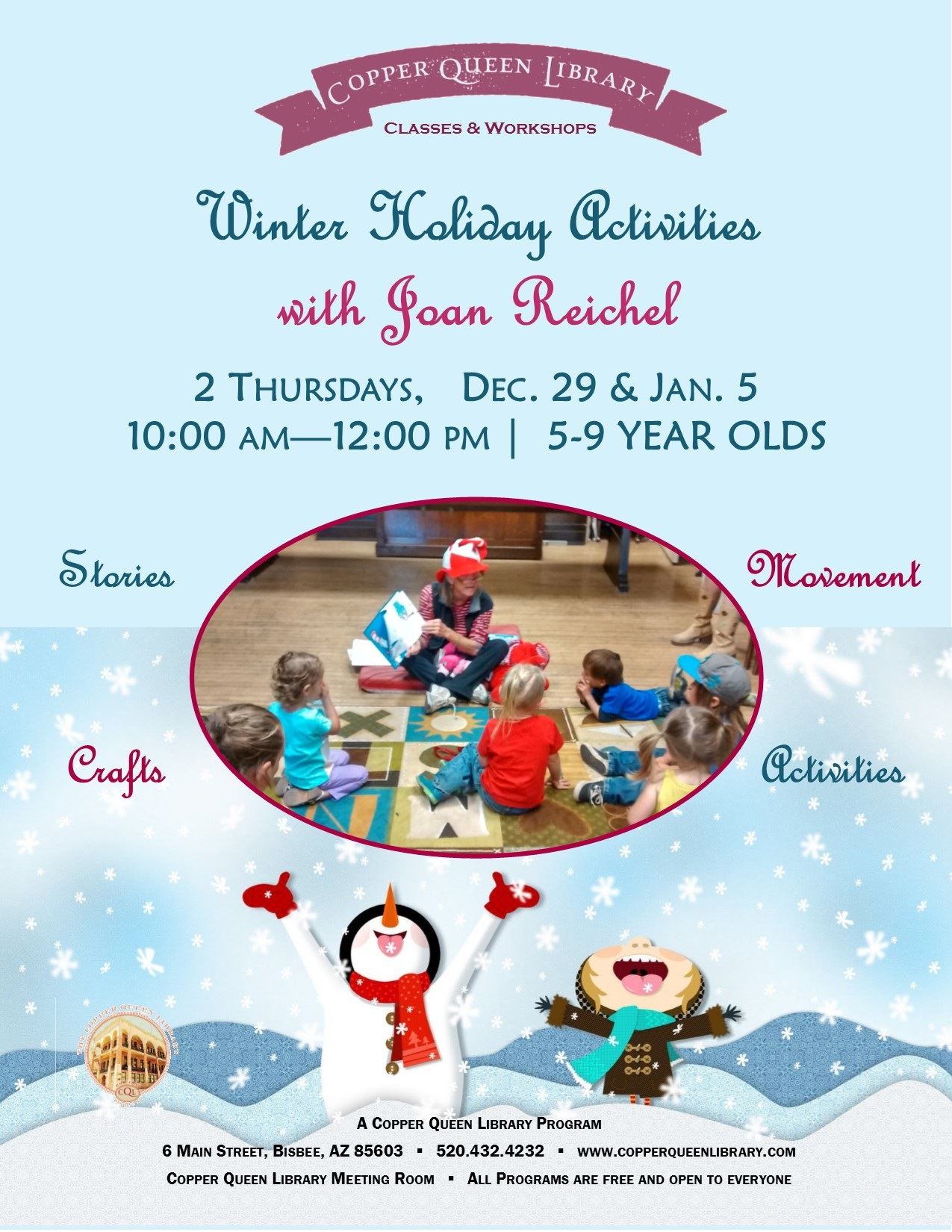 JOAN REICHEL ACTIVITIES POSTER DEC 2016