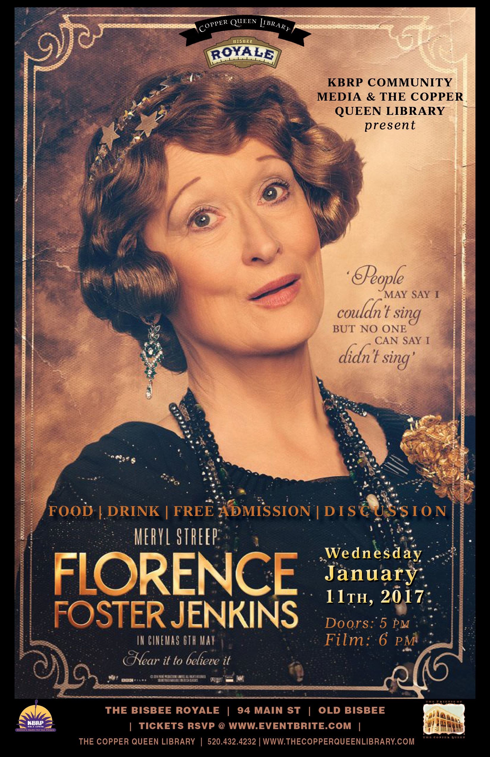 CQL JAN 17 FLORENCE FOSTER JENKINS 11 X 17
