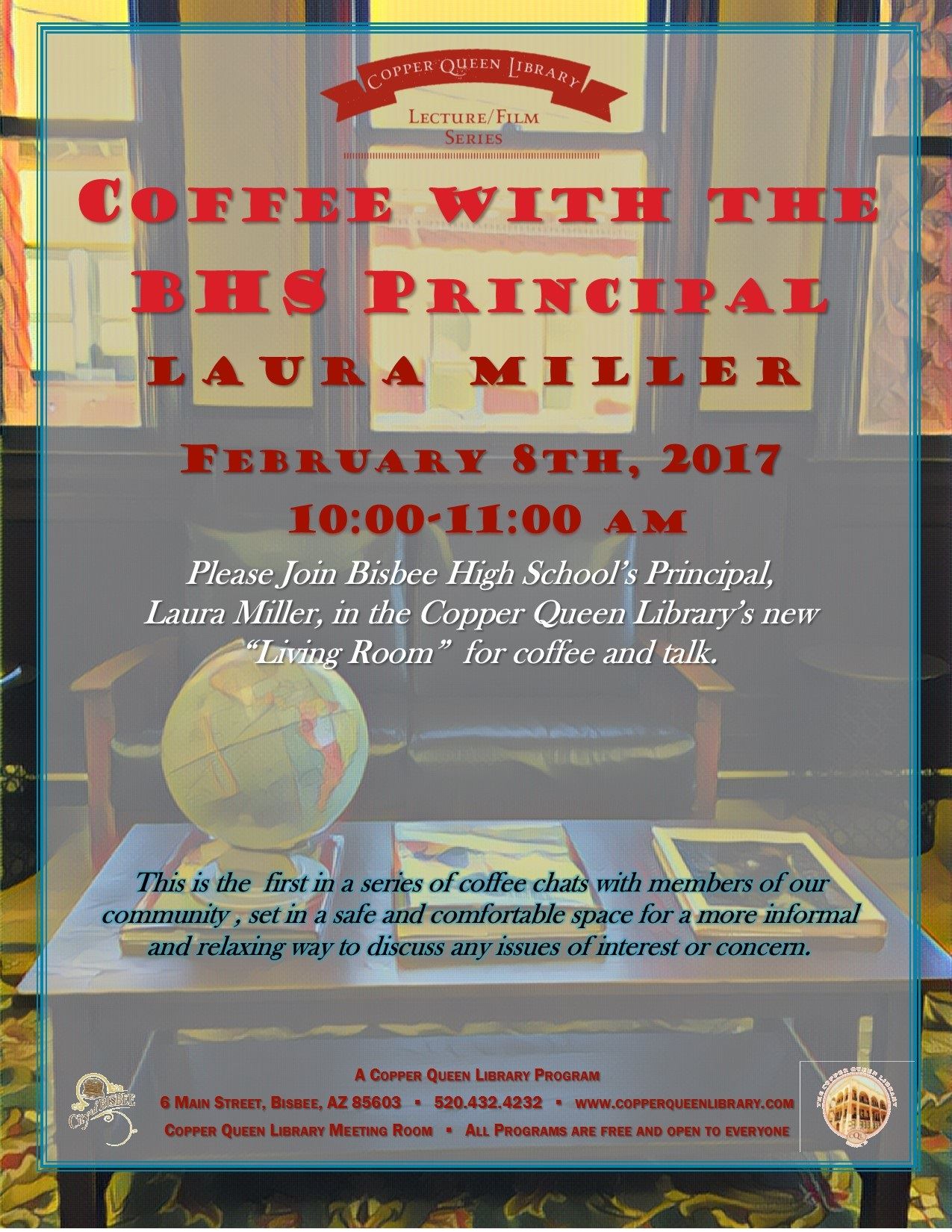 COFFEE WITH PRINCIPAL LAURA MILLER  2.6. 17 POSTER 8.5x11