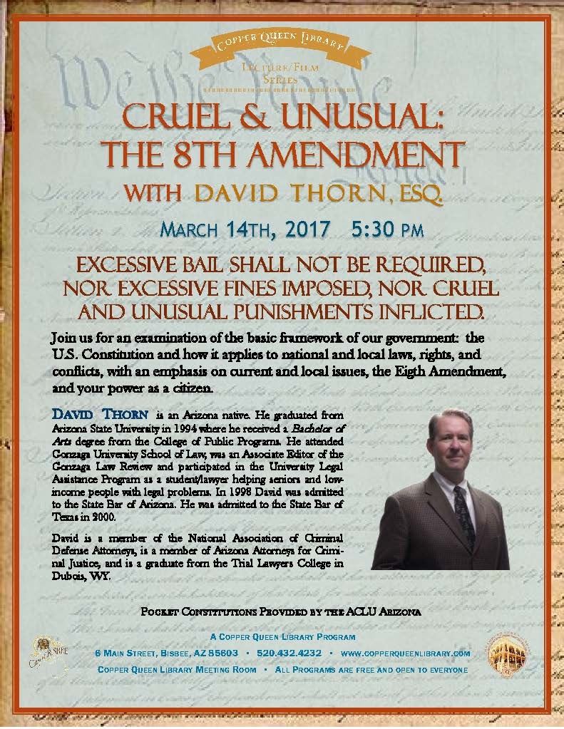 CRUEL AND UNUSUAL 8TH THORN 3.14.17 POSTER 8.5x11 (1)