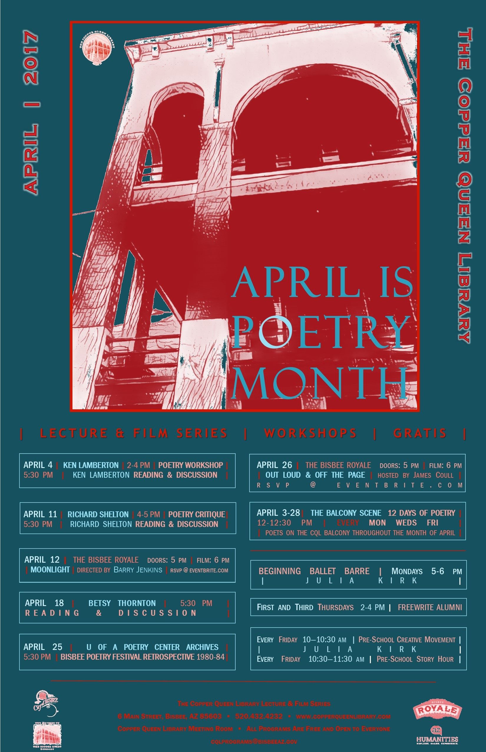 APRIL 2017 MONTHLY SCHEDULE