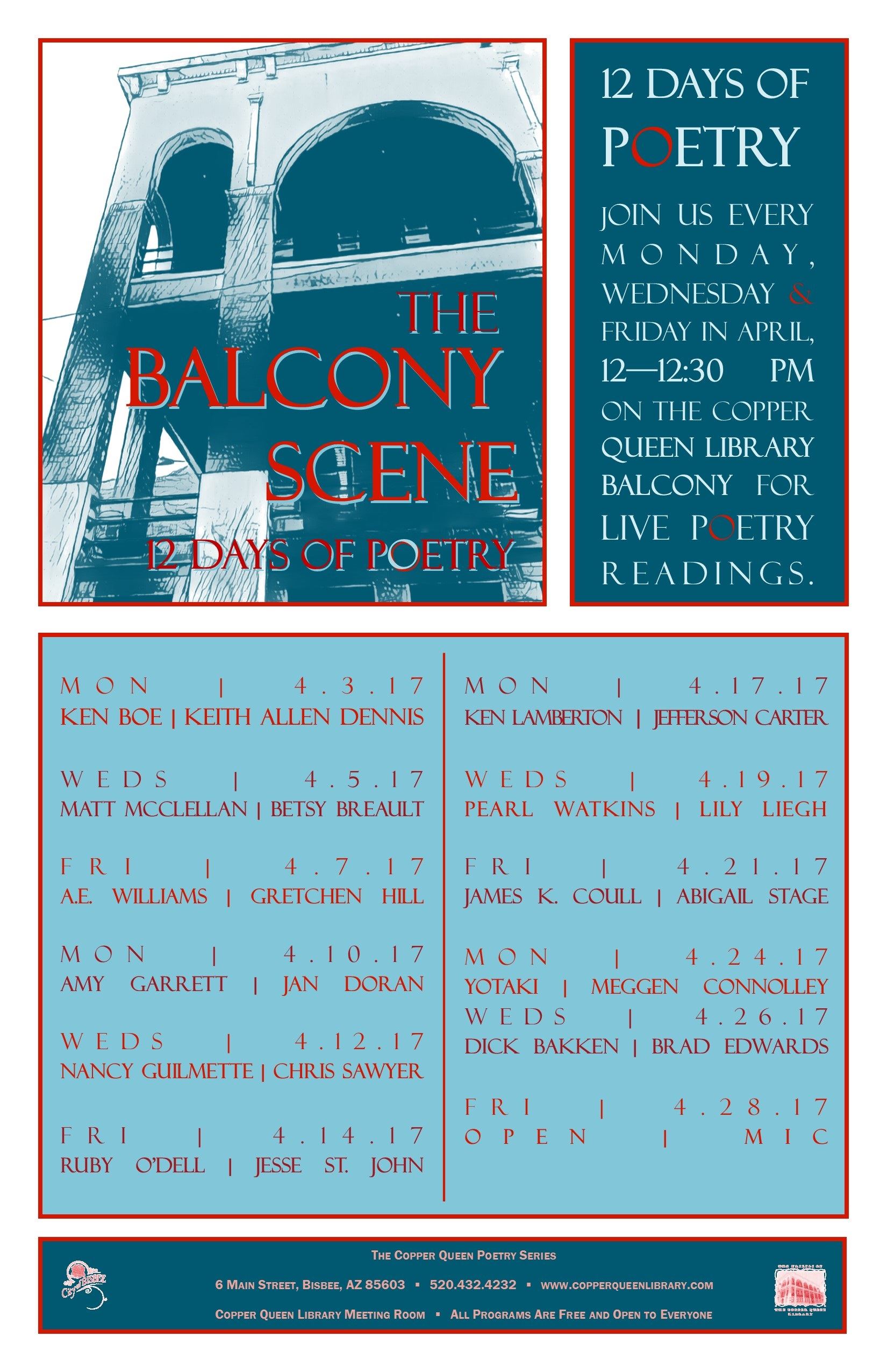 THE BALCONY SCENE APRIL 2017