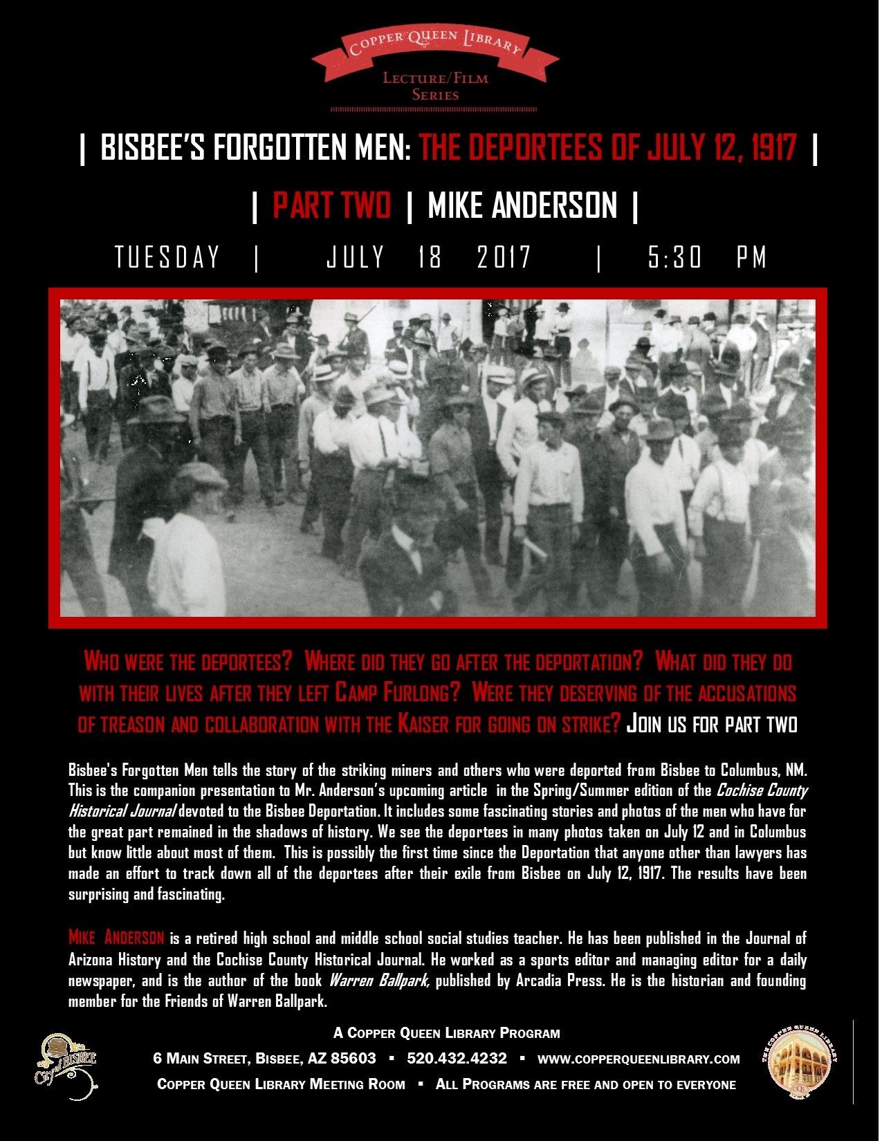 MIKE ANDERSON 7.18.17 POSTER 8.5 X 11