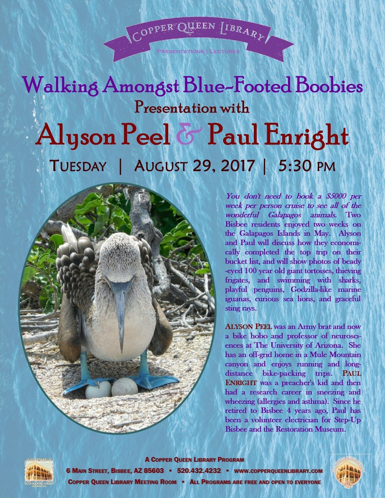 GALAPAGOS PEEL POSTER 8.15.17 8.5 x 11