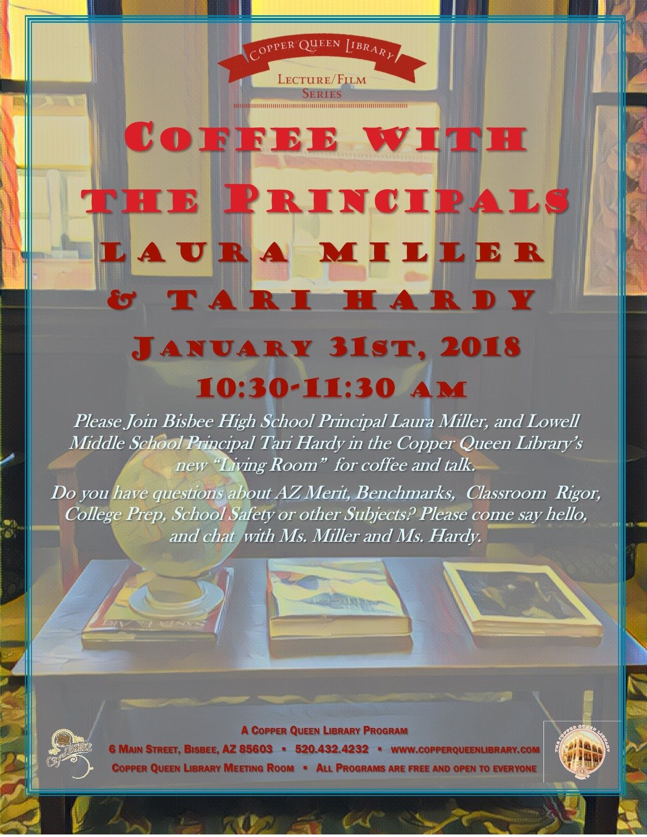COFFEE WITH PRINCIPAL LAURA MILLER  1.31.18 POSTER 8.5x11