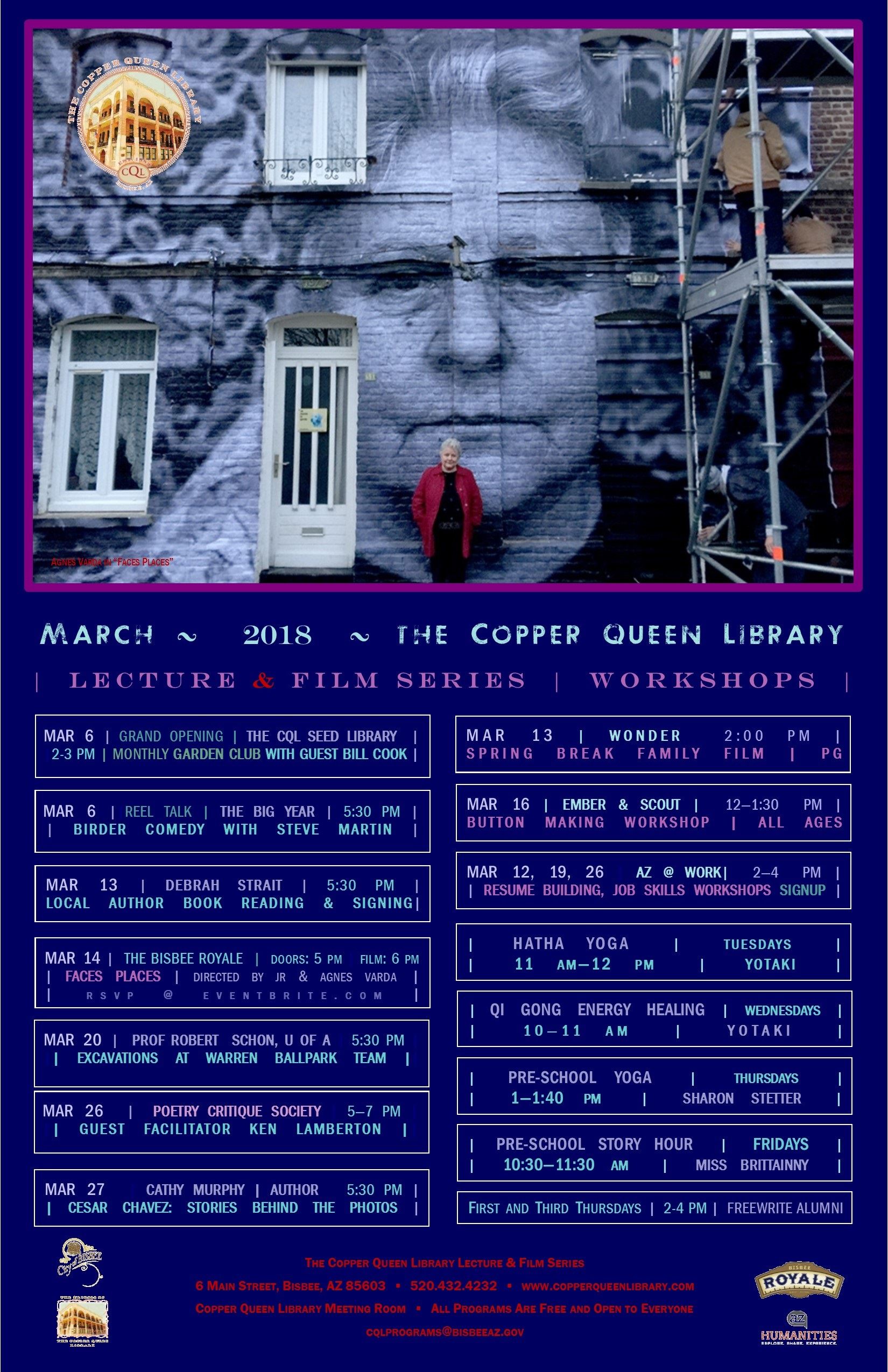 MARCH  2018 MONTHLY SCHEDULE