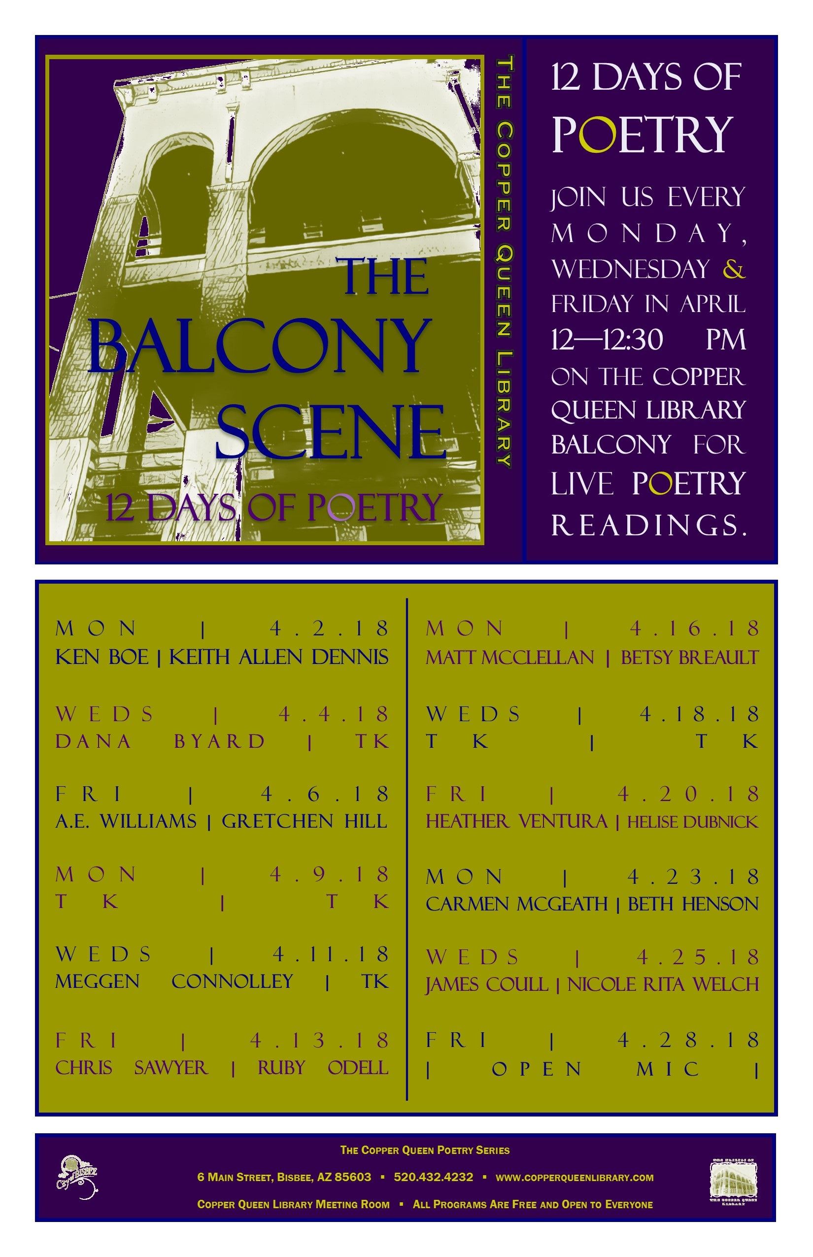 THE BALCONY SCENE APRIL 2018