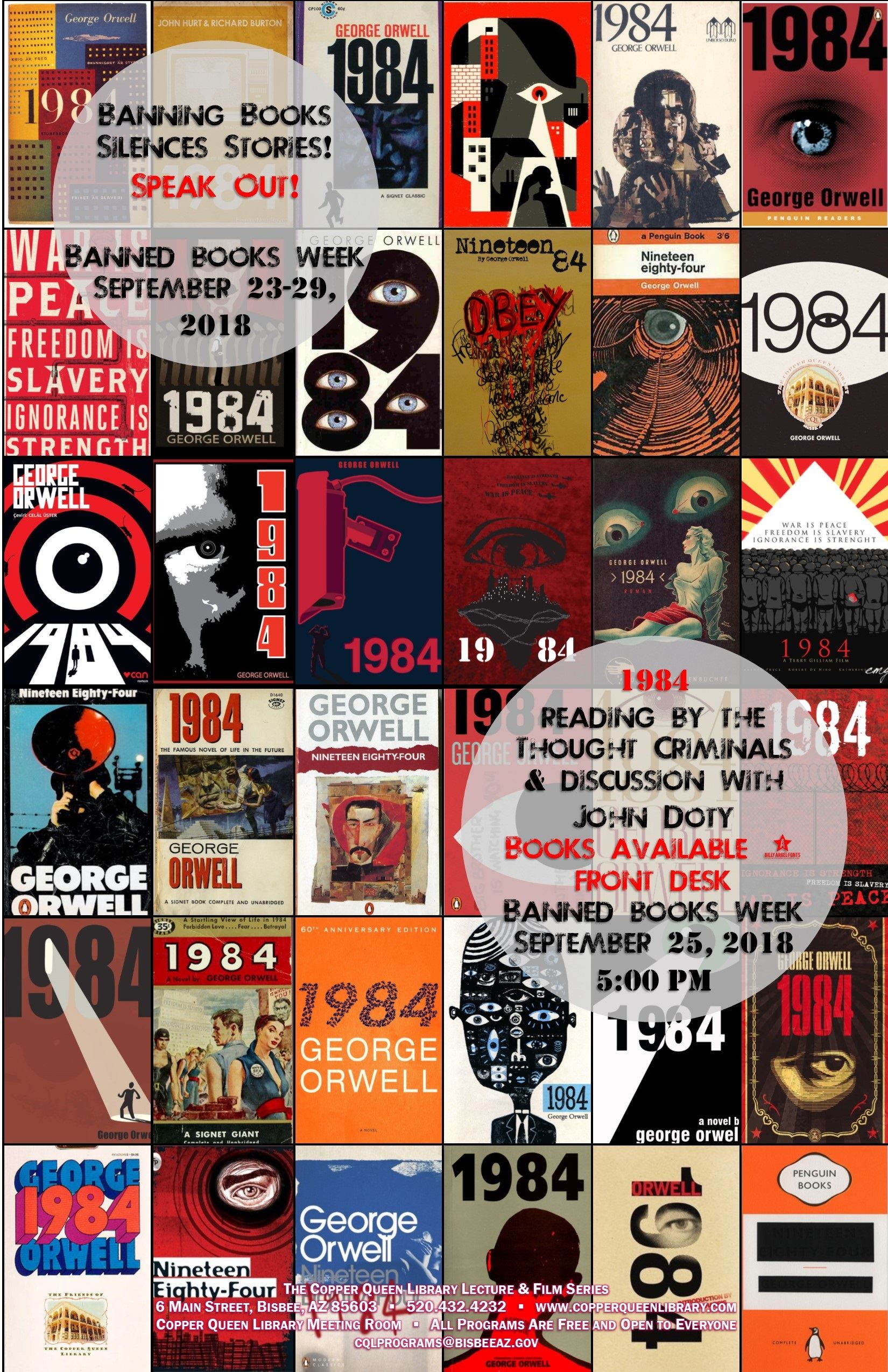 BANNED BOOK READING 1984