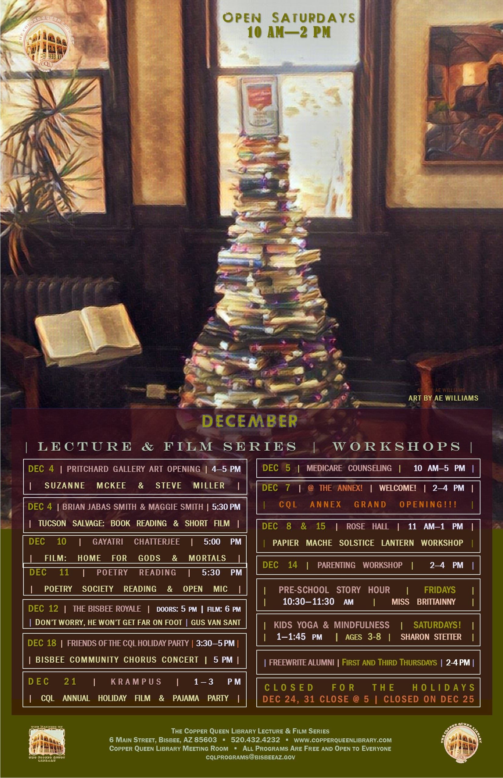 DECEMBER 2018 MONTHLY SCHEDULE