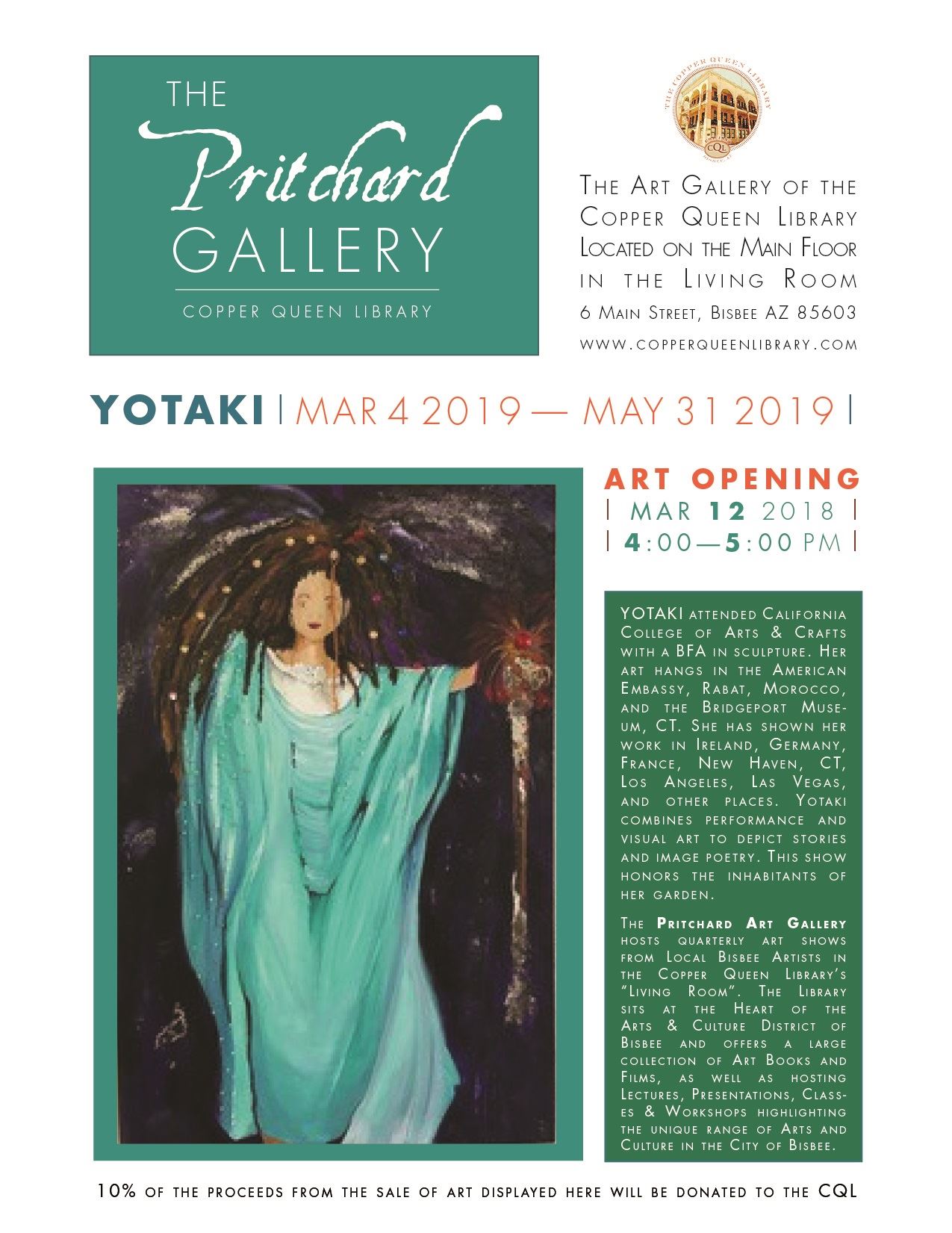 PRITCHARD GALLERY YOTAKI 3.2019