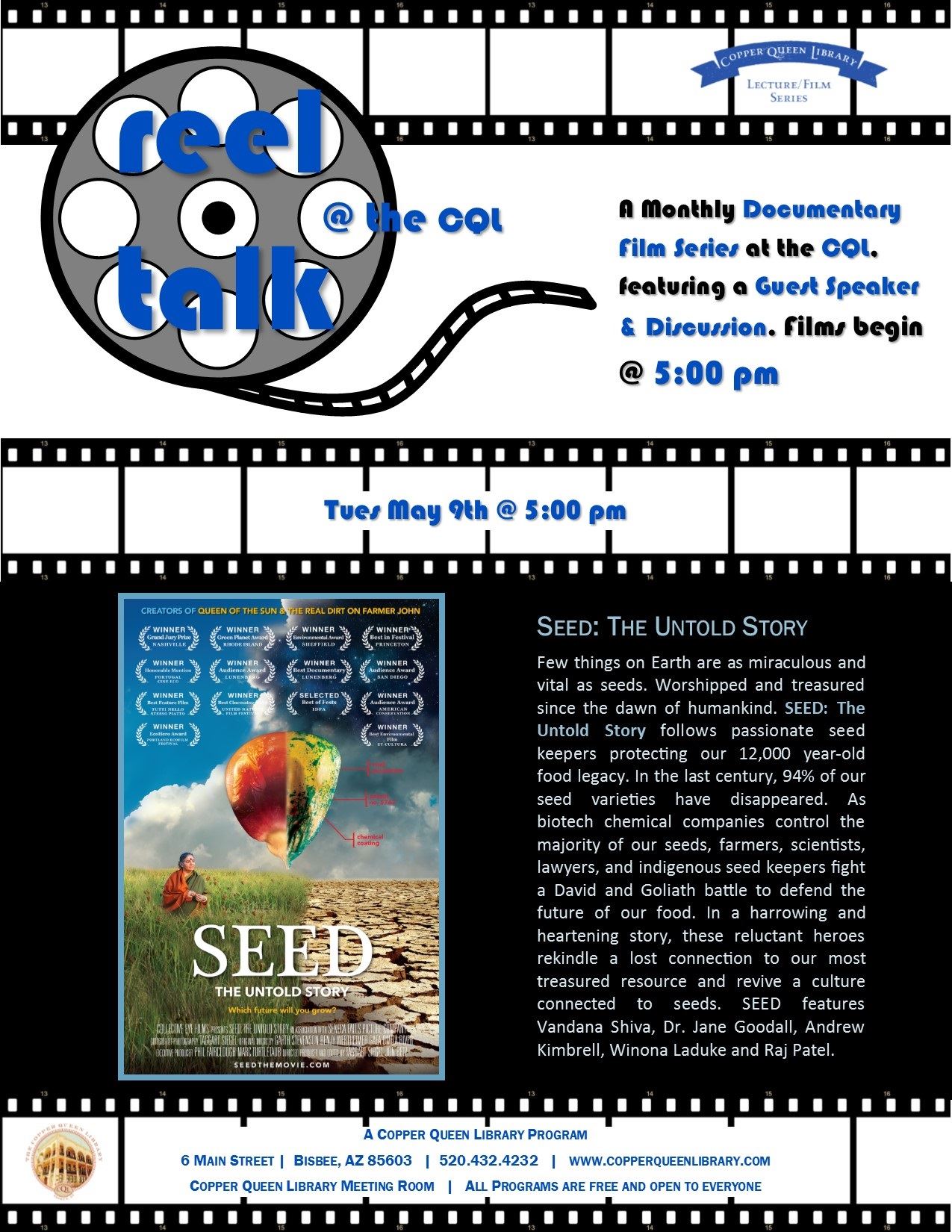 SEED REEL TALK MAY 2017 8.5 X 11