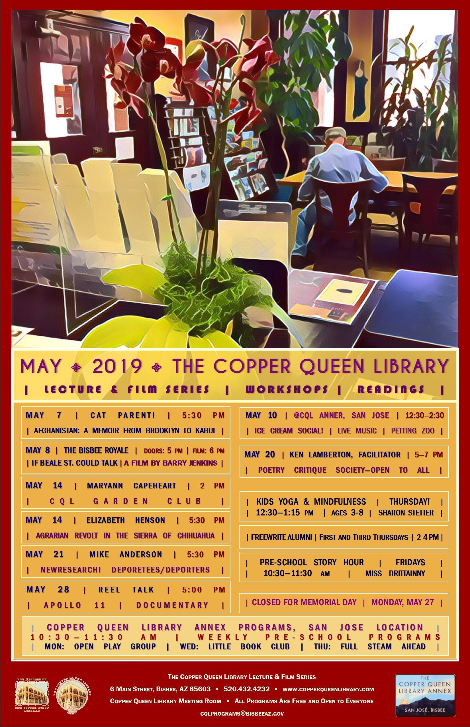 MAY 2019 MONTHLY SCHEDULE