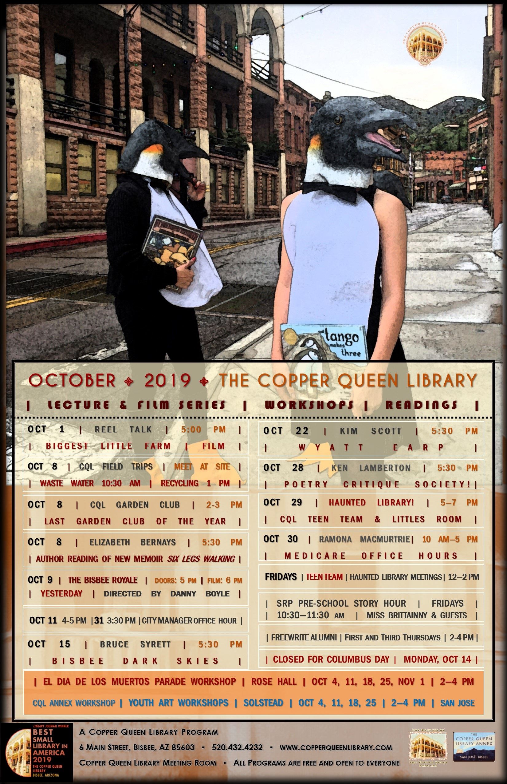 OCTOBER 2019 MONTHLY SCHEDULE