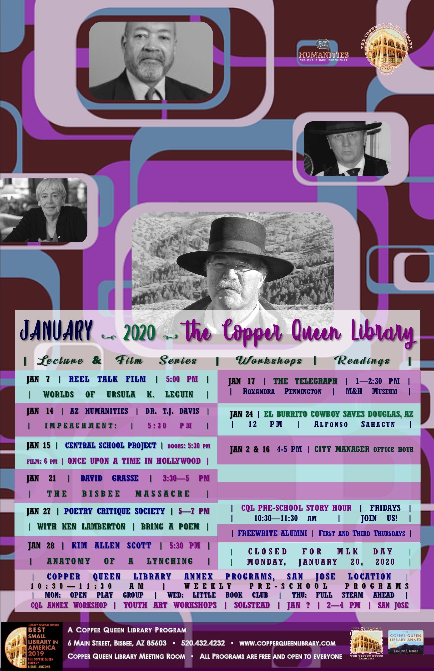 JANUARY 2020 MONTHLY SCHEDULE