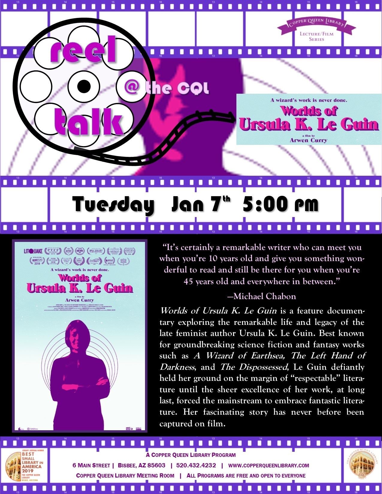 REEL TALK Worlds of Ursula LeGuin