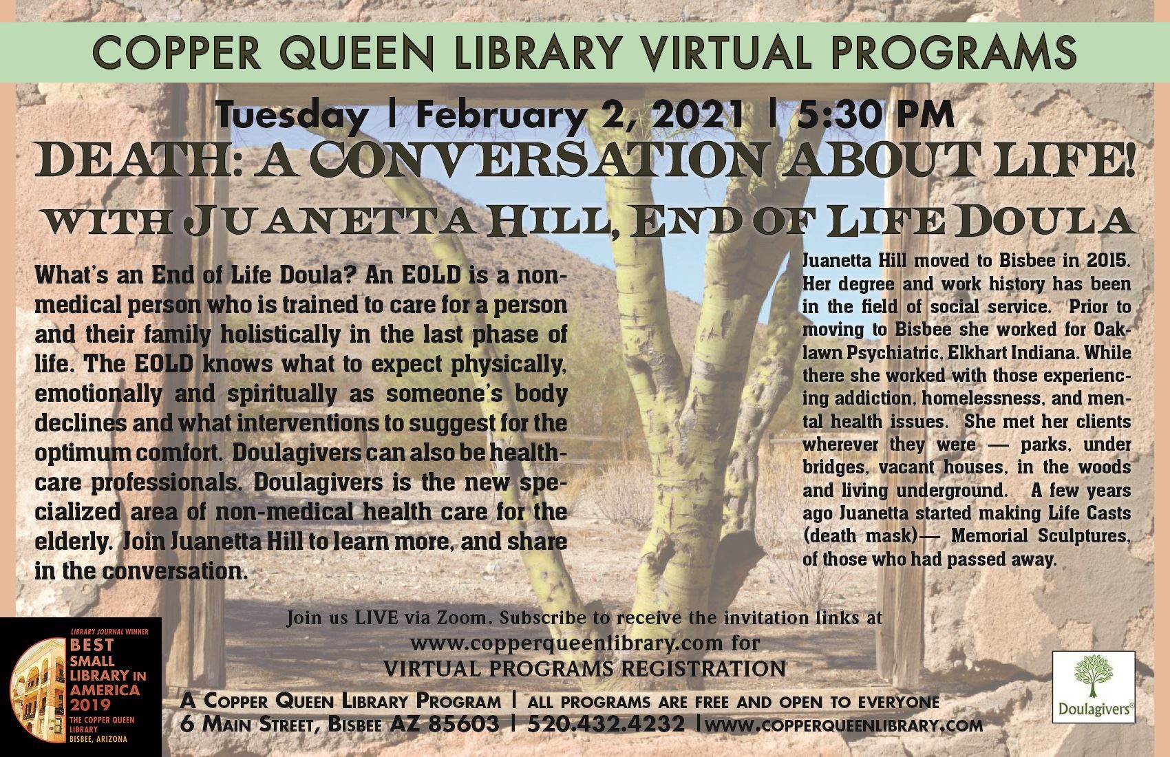 CQL JUANETTA HILL DEATH DOULA