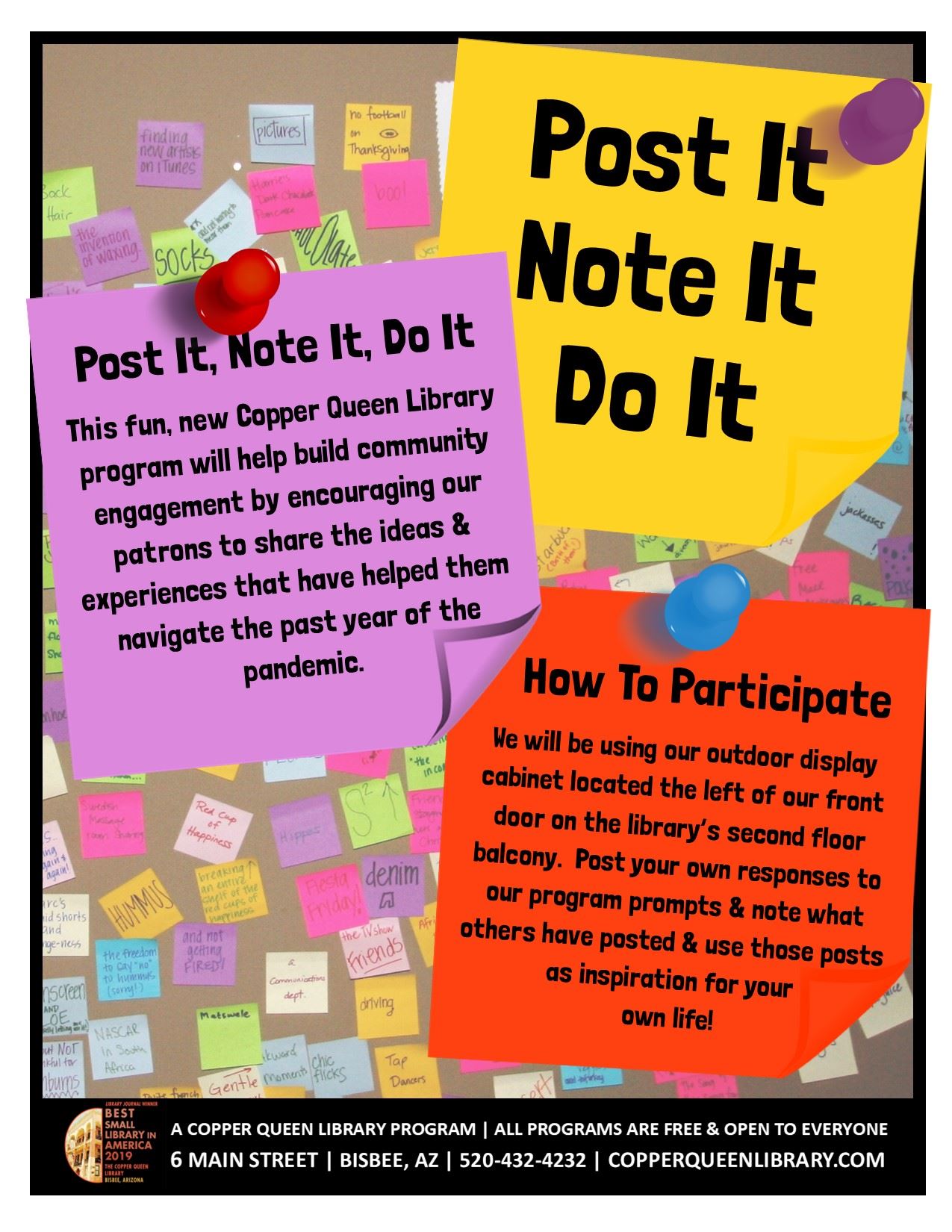 Post It, Note It, Do It Program Flyer 2.3.21