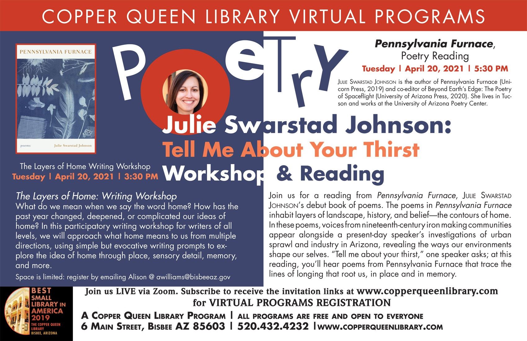 JULIE SWARSTAD JOHNSON 4.20.2021 POSTER 17 X 11 LO REZ