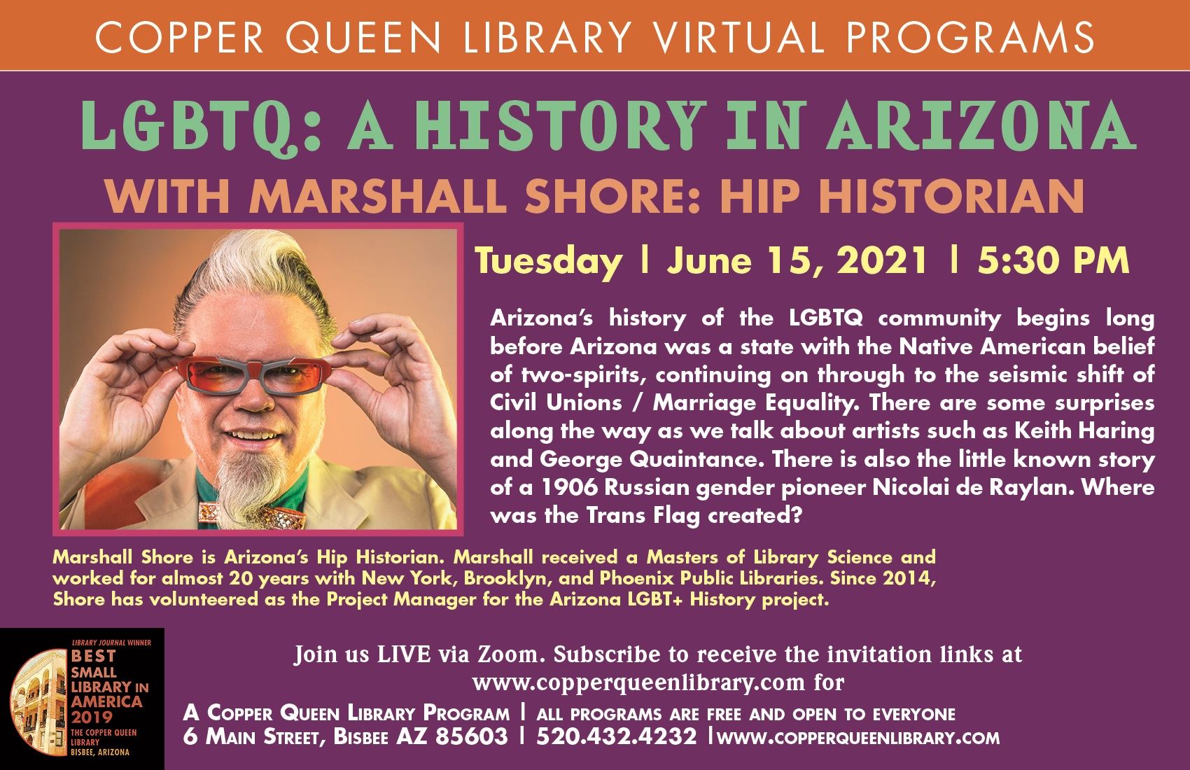 CQL MARSHALL SHORE LGBTQ HISTORY IN AZ 6.15.2021 POSTER 17 X 11