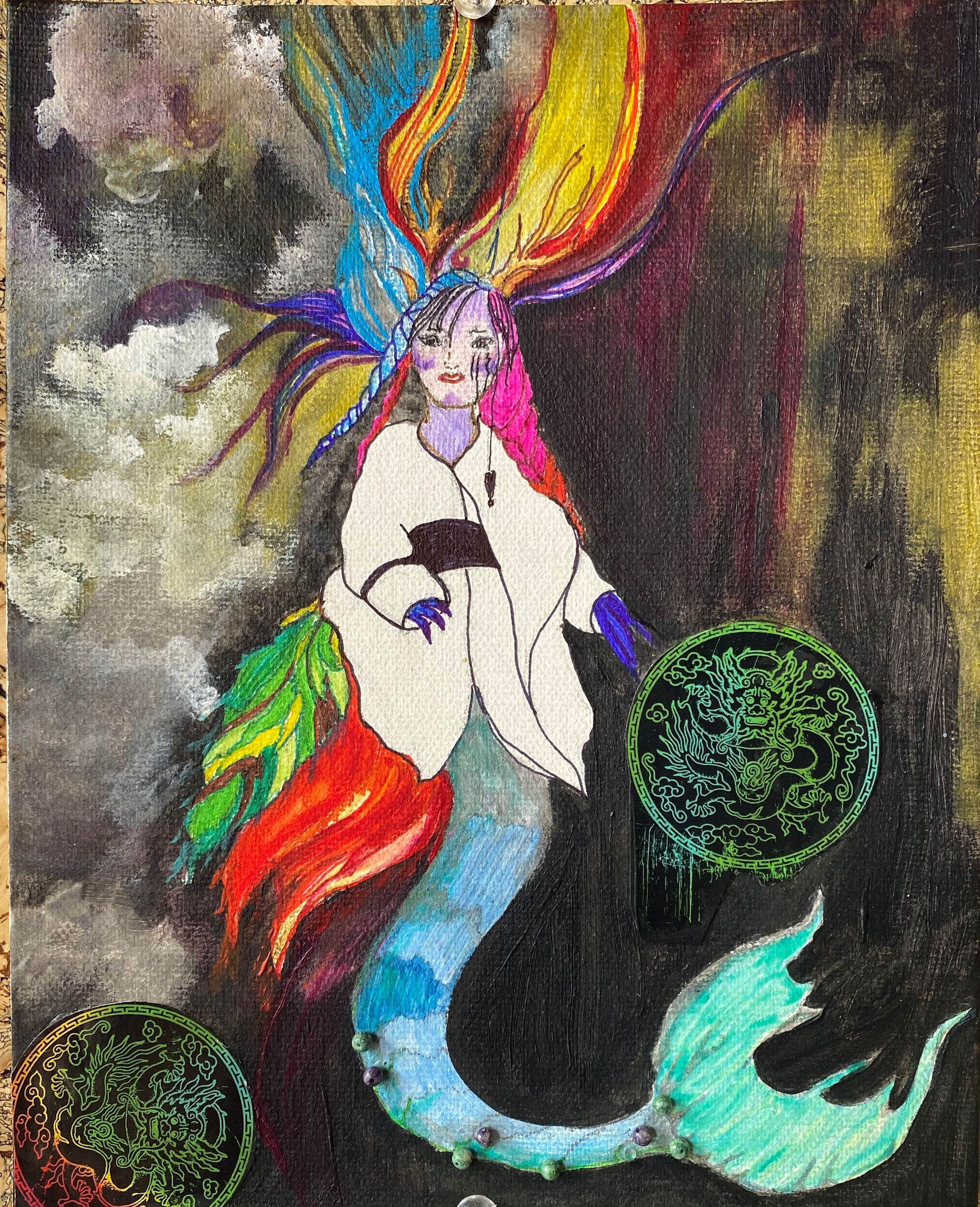 Mermaid Under the Sea in a Kimona by Yotaki