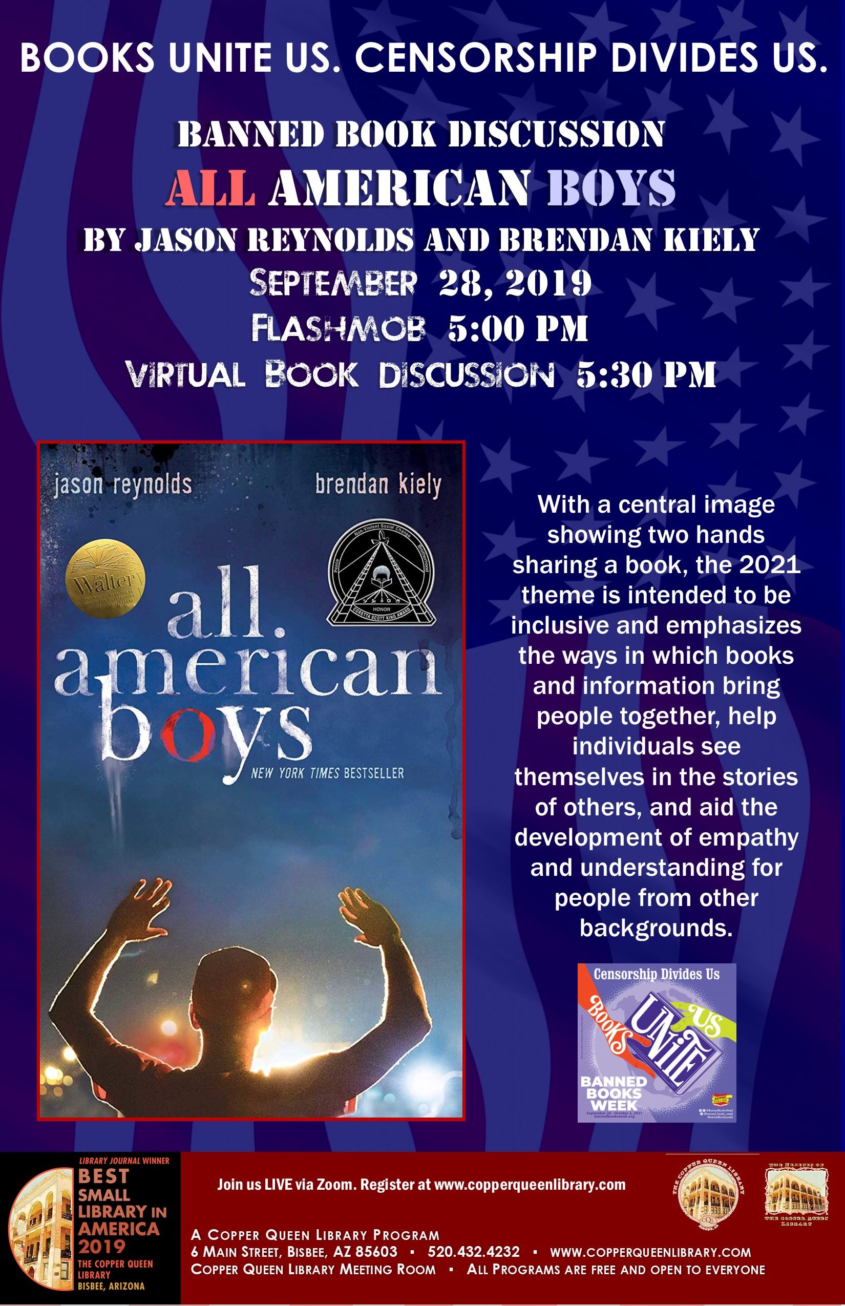 BANNED BOOKS ALL AMERICAN BOYS 9.28.2021 11 X 17