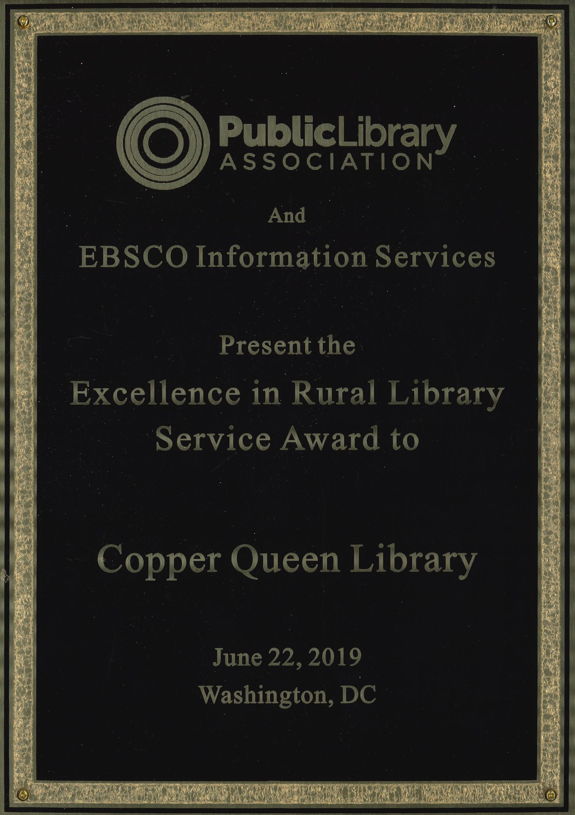 Ebsco Award